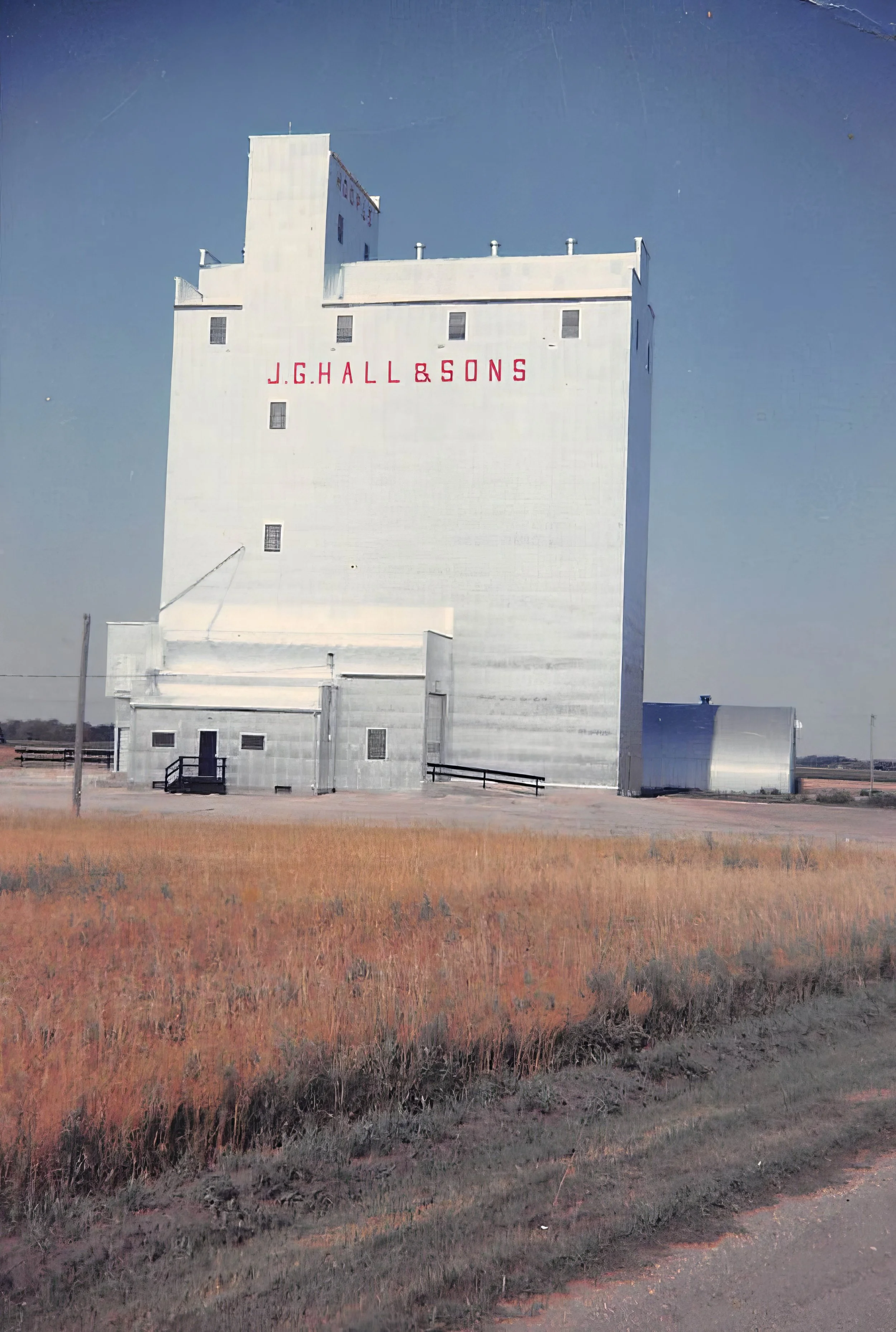 1966 - Hall grain elevator in Hoople, ND.