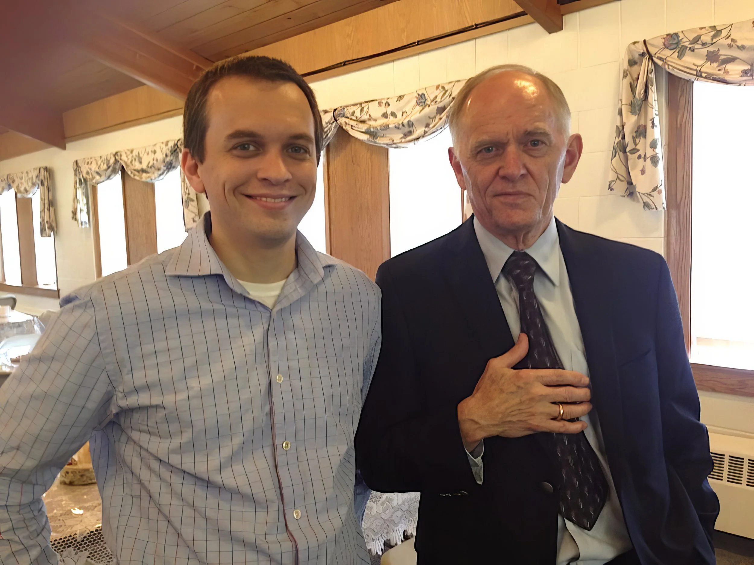 2015 - Christine Hall's funeral - Joel & Monty Bolstad.