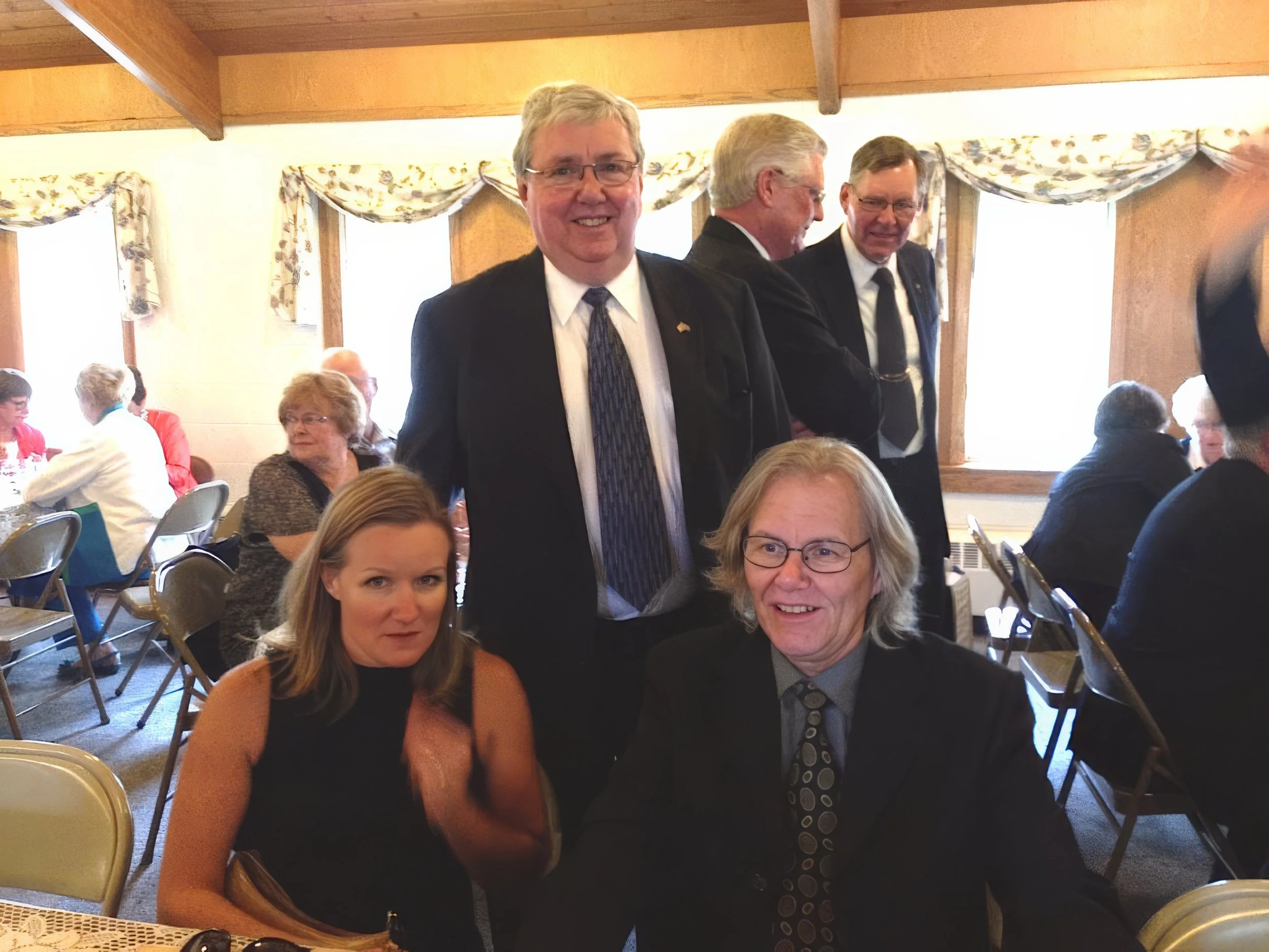 2015 - Christine Hall's funeral - Jolene Doke, Alfred Hall, Jay Hall.