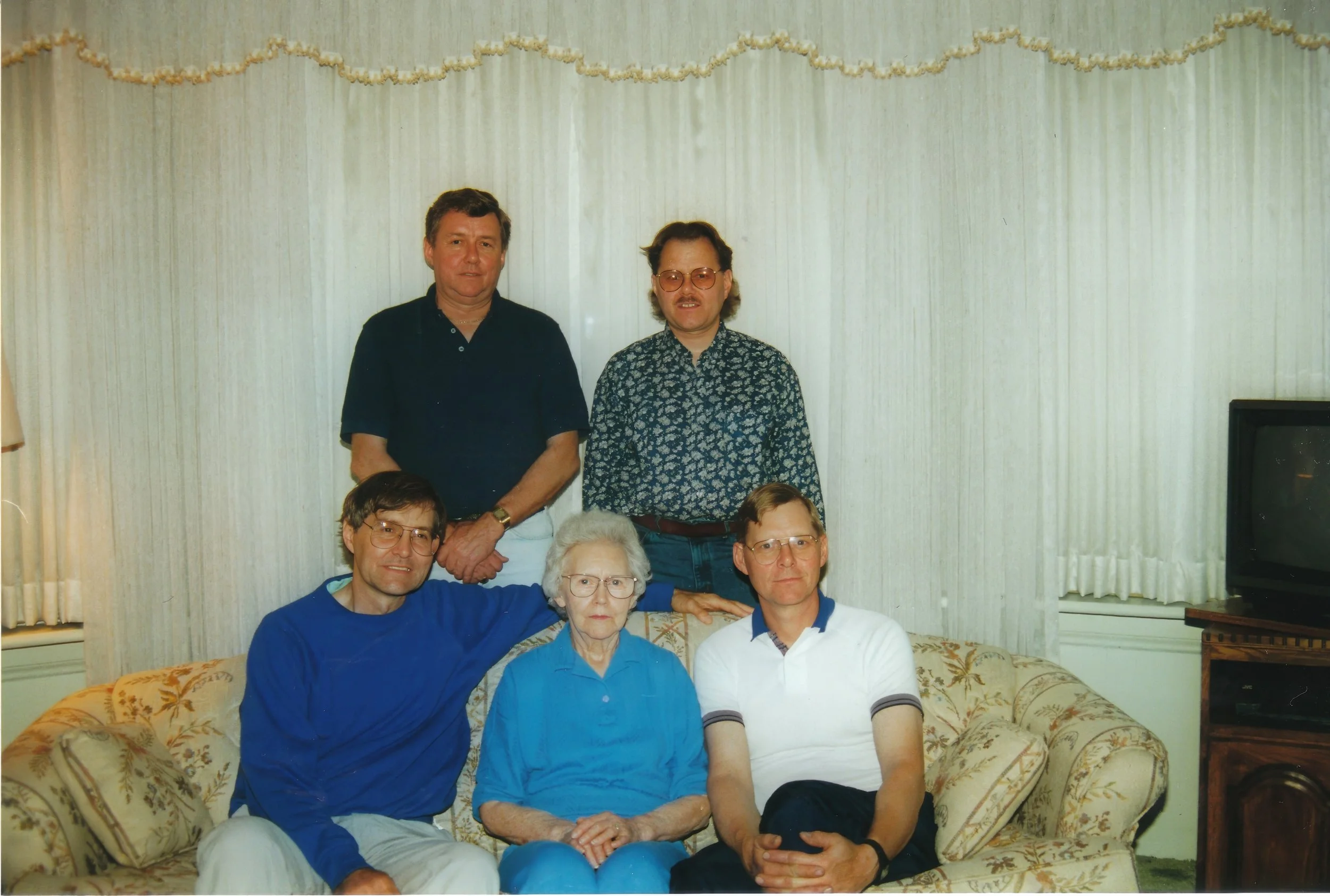 1994 - Front: Walter, Christine, & Warren Hall; Back: Alfred & Jay Hall.