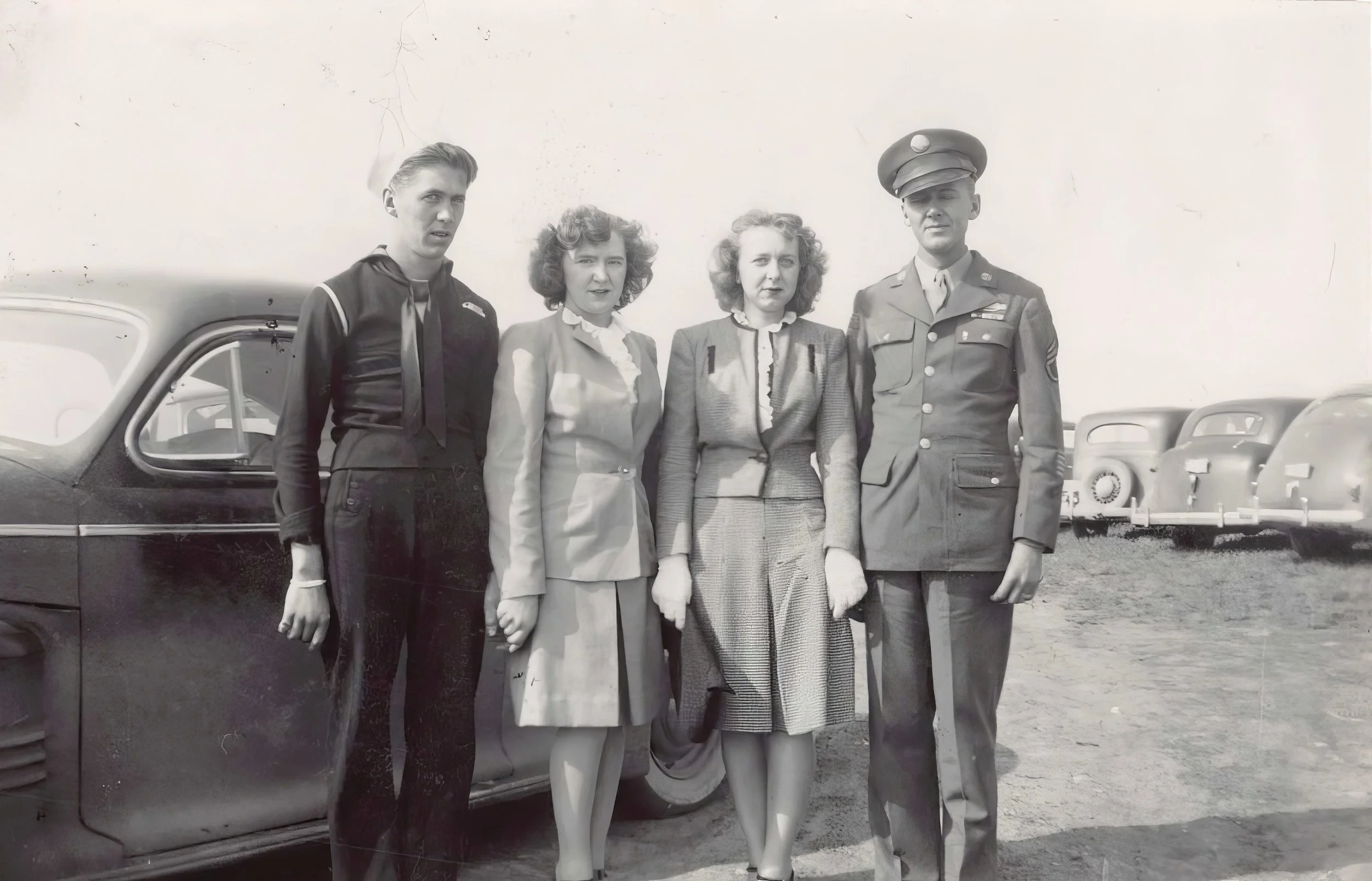 1944 - John, Lillian, Pauline, & Bjorn Hall.