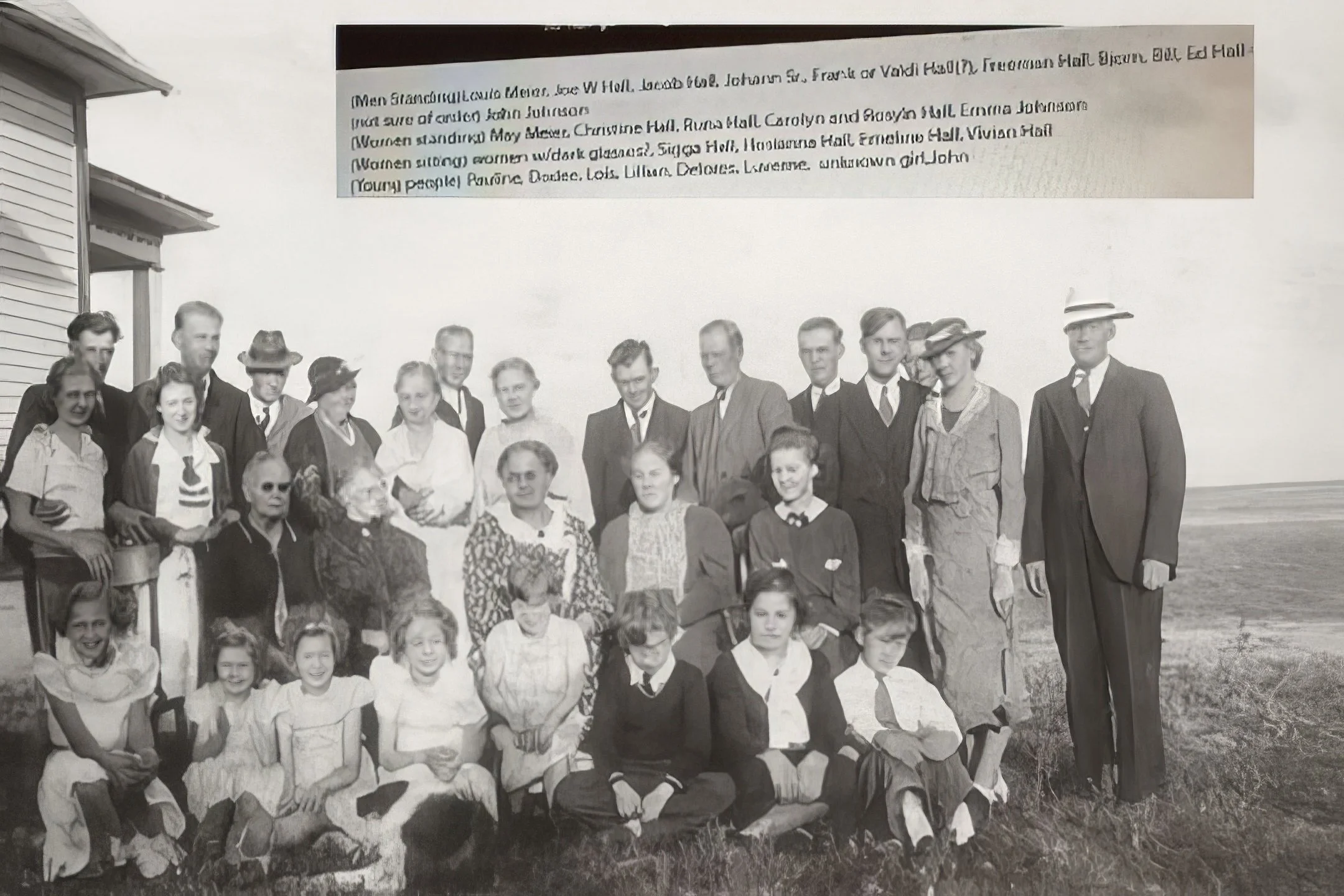 1940s - Hall family gathering.