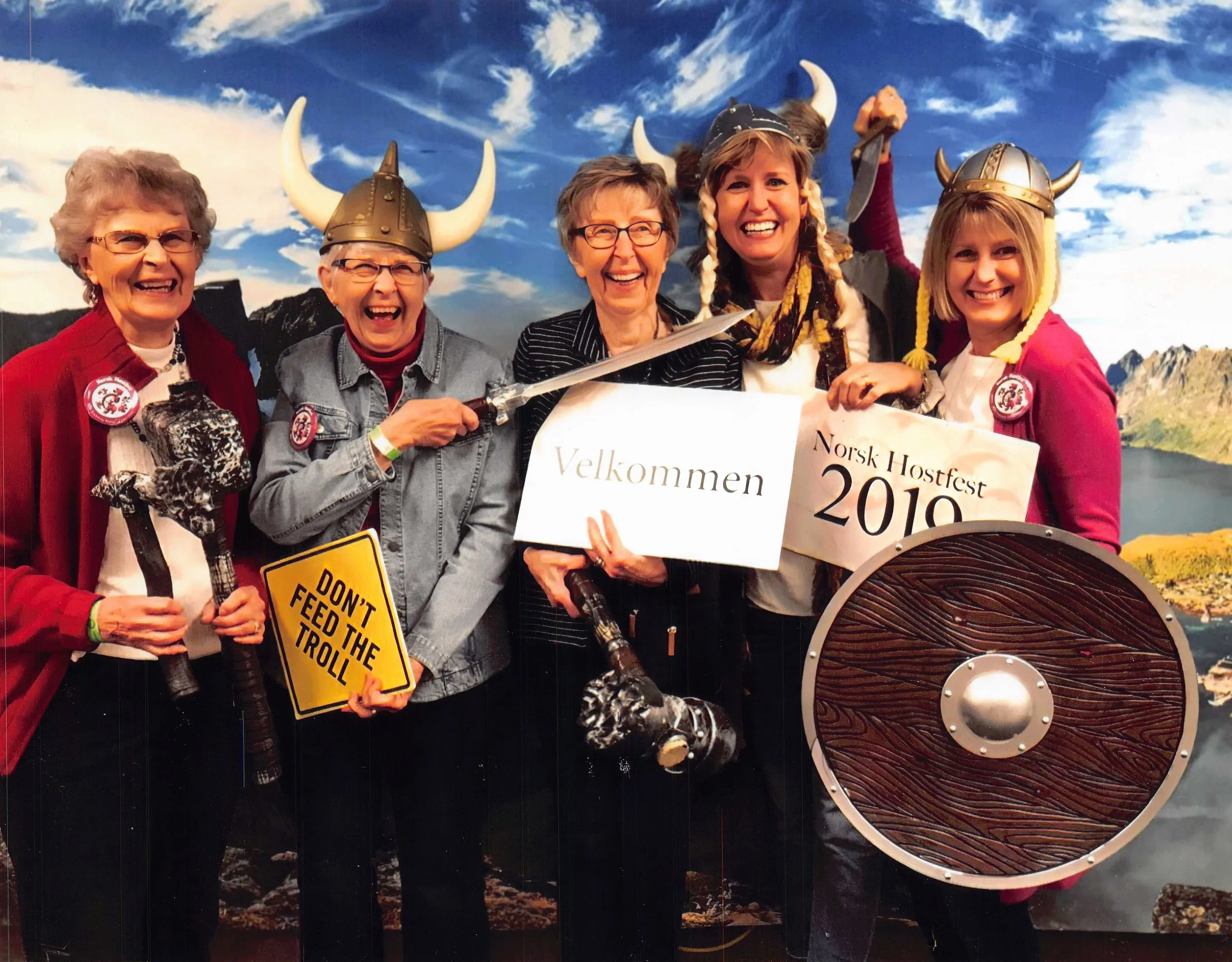 2019 - Dodie Boe, Gladys Hammer, Marilyn Hegre, Rondee Feltman, Daidre Kendall.