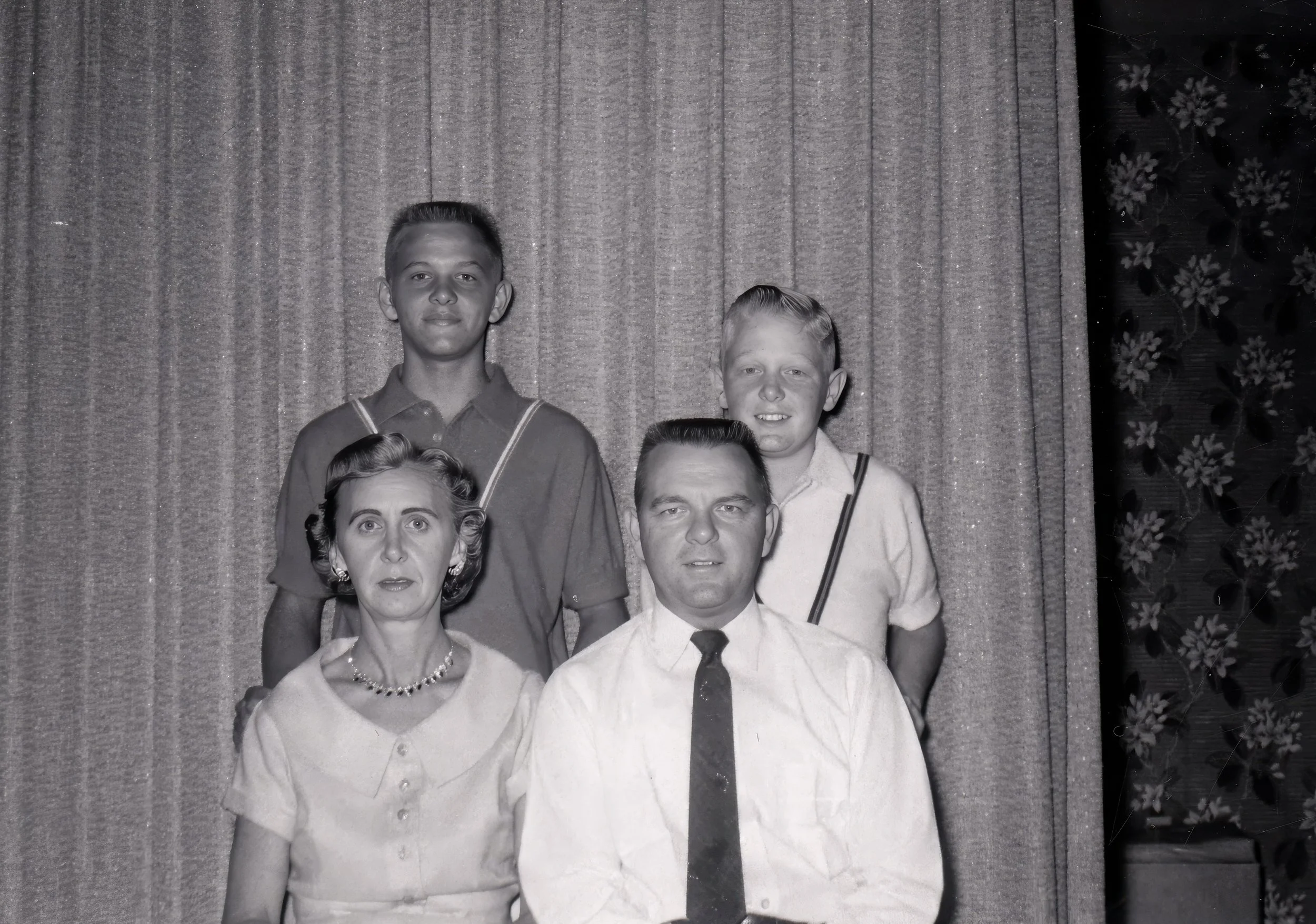 1955 - Front: Rose & Oliver Bolstad. Back: Monty  & Orin Bolstad.