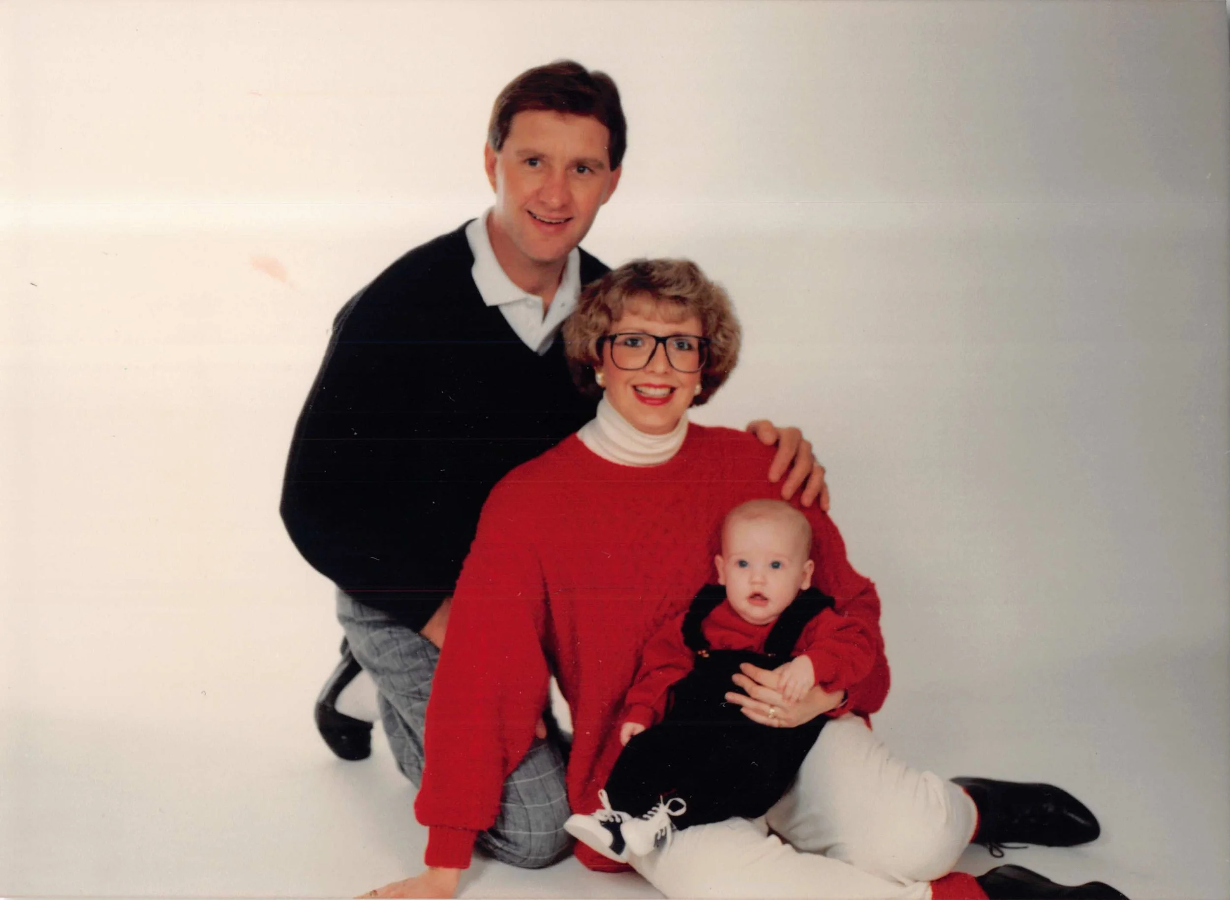 1990 - Fred, Dorothy, & Jackson Hall.