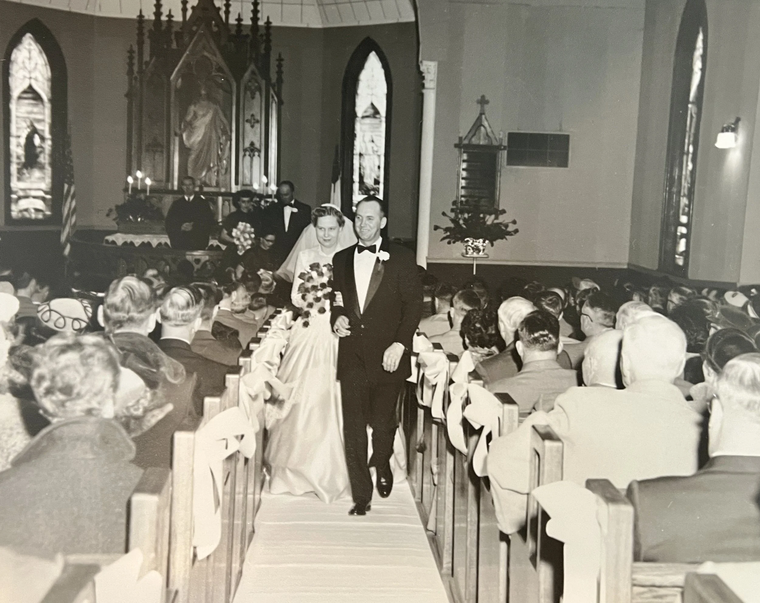 1955 - Bernice & Bill Hall's wedding.