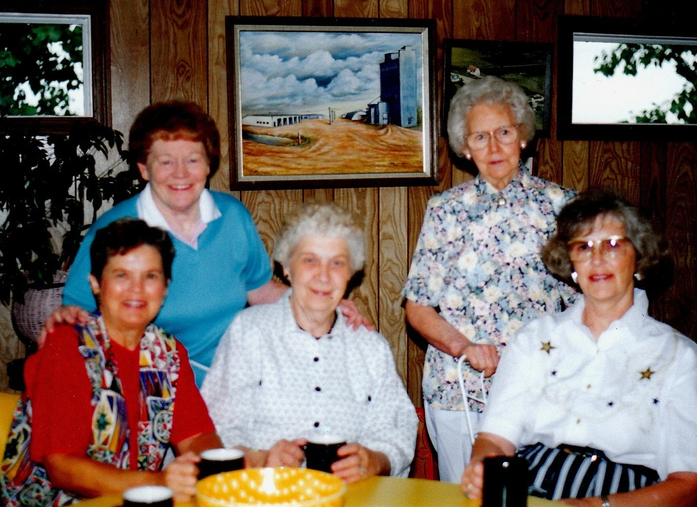 1993 - Sisters-in-law - Front: Wanda (Samson), Bernice, & Beverley Hall. Back: Wanda (Nelson) & Christine Hall.
