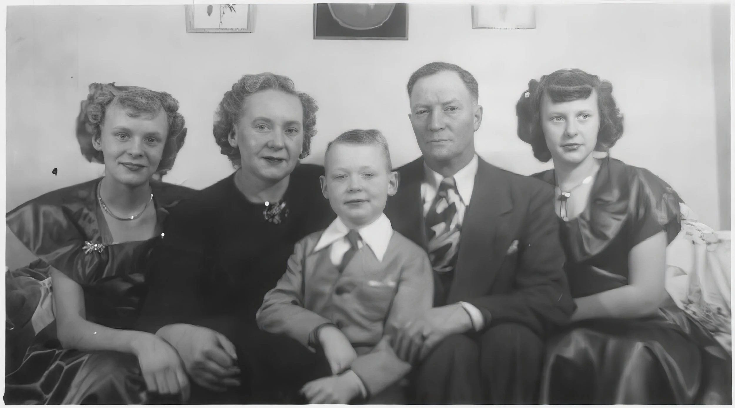1940s - JoeAnn, Emma, John Jr., John Sr., & Pauline Johnson.