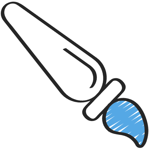 Two hands holding a blue heart.