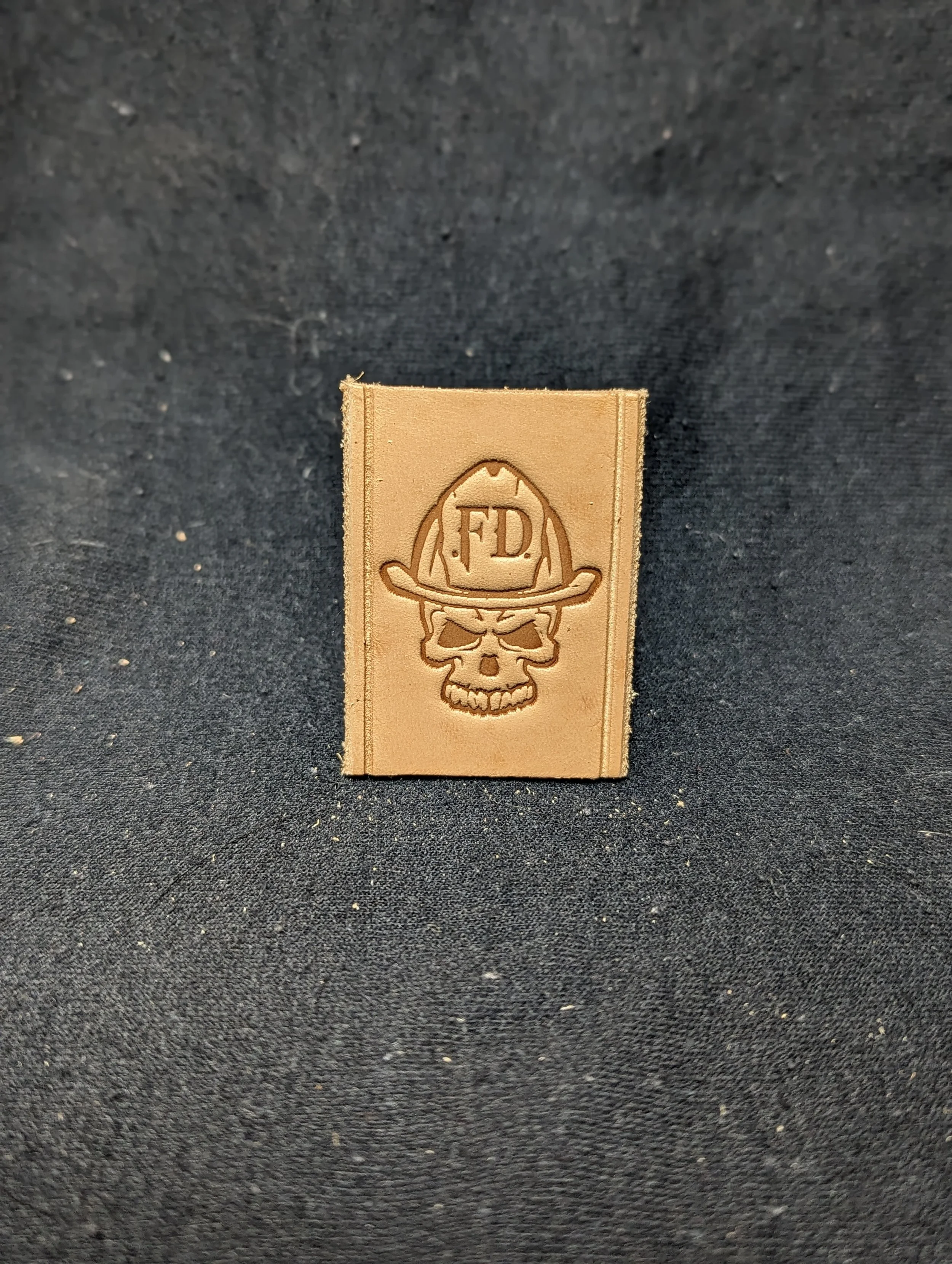 Skull with Fire Helmet 1"