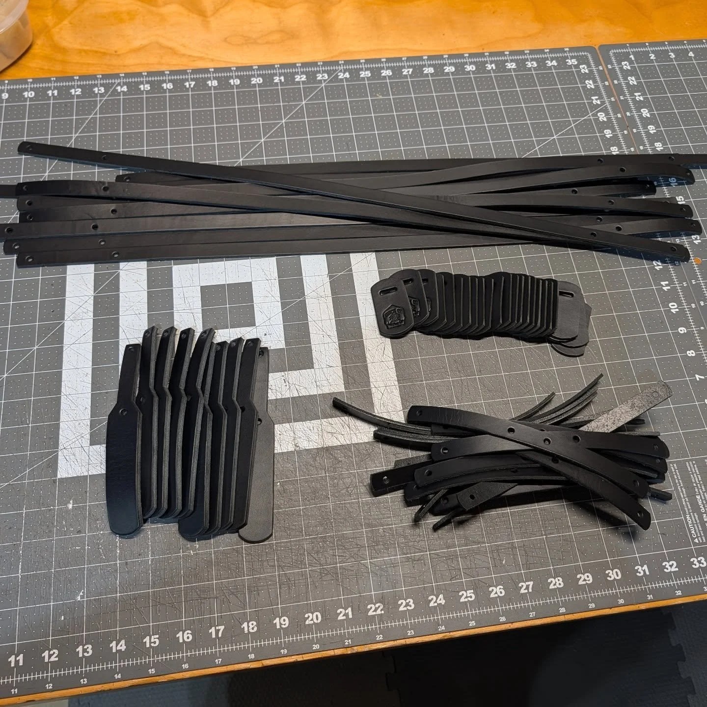 Prep work!  Next step, putting together Chinstraps and Quick Releases!