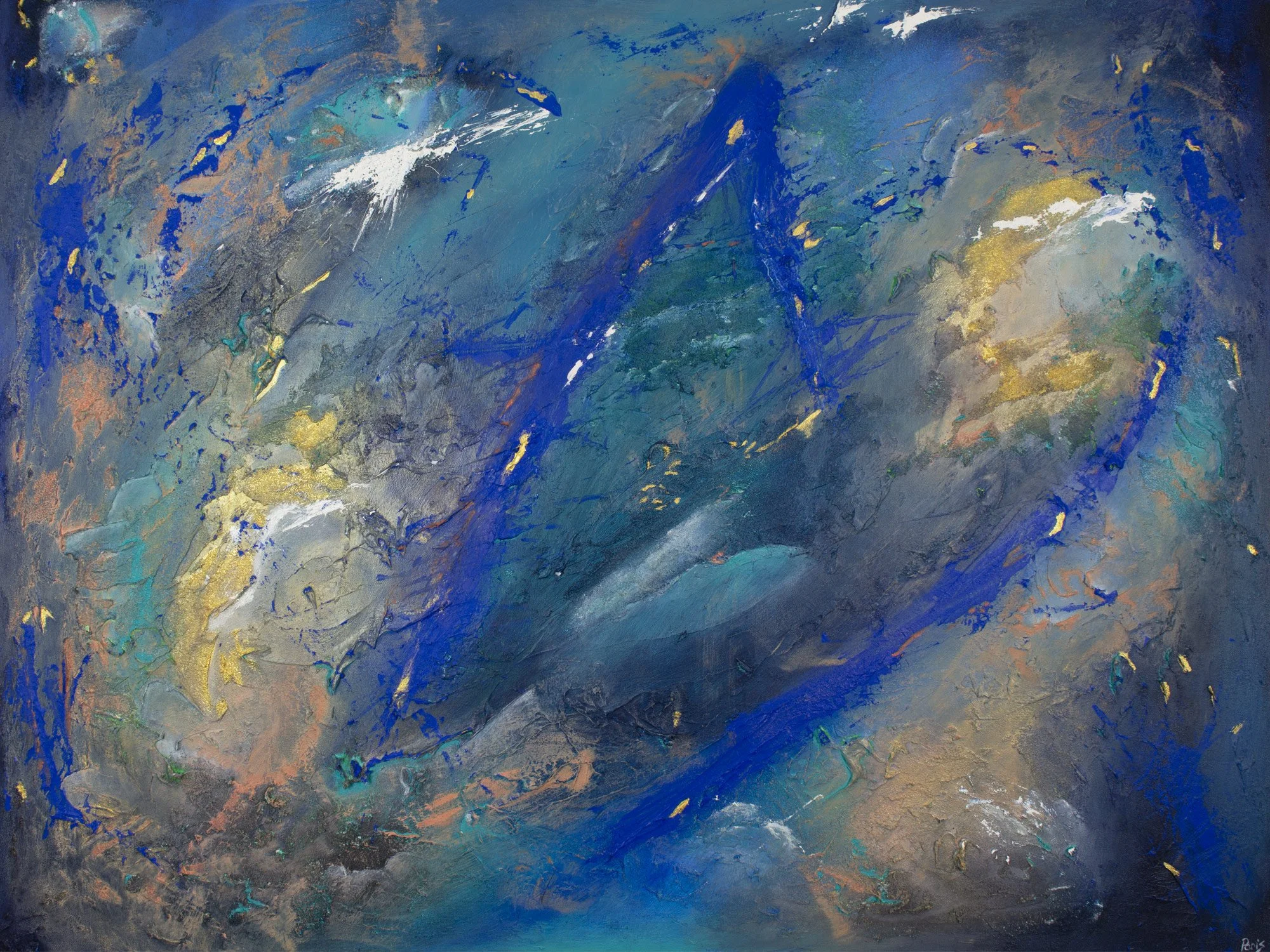 Disruption with Purpose, mixed-media artwork by Samantha Paris Estes.