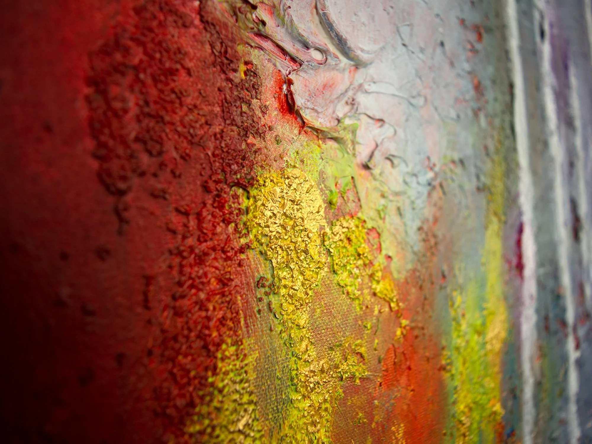 Close-up detail of texture in Dig Deep by Samantha Paris Estes.