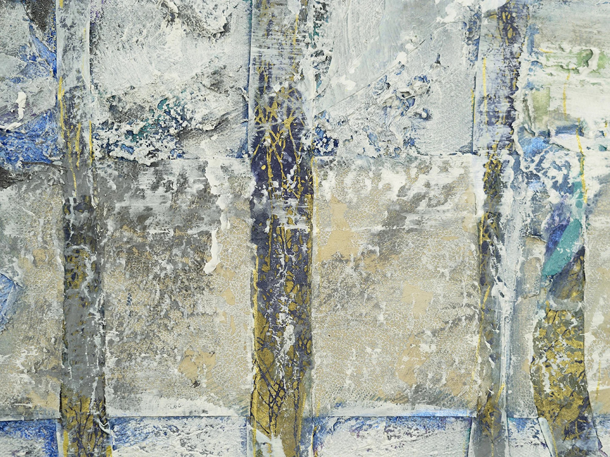 Close-up detail of texture in Snow Day by Samantha Paris Estes.