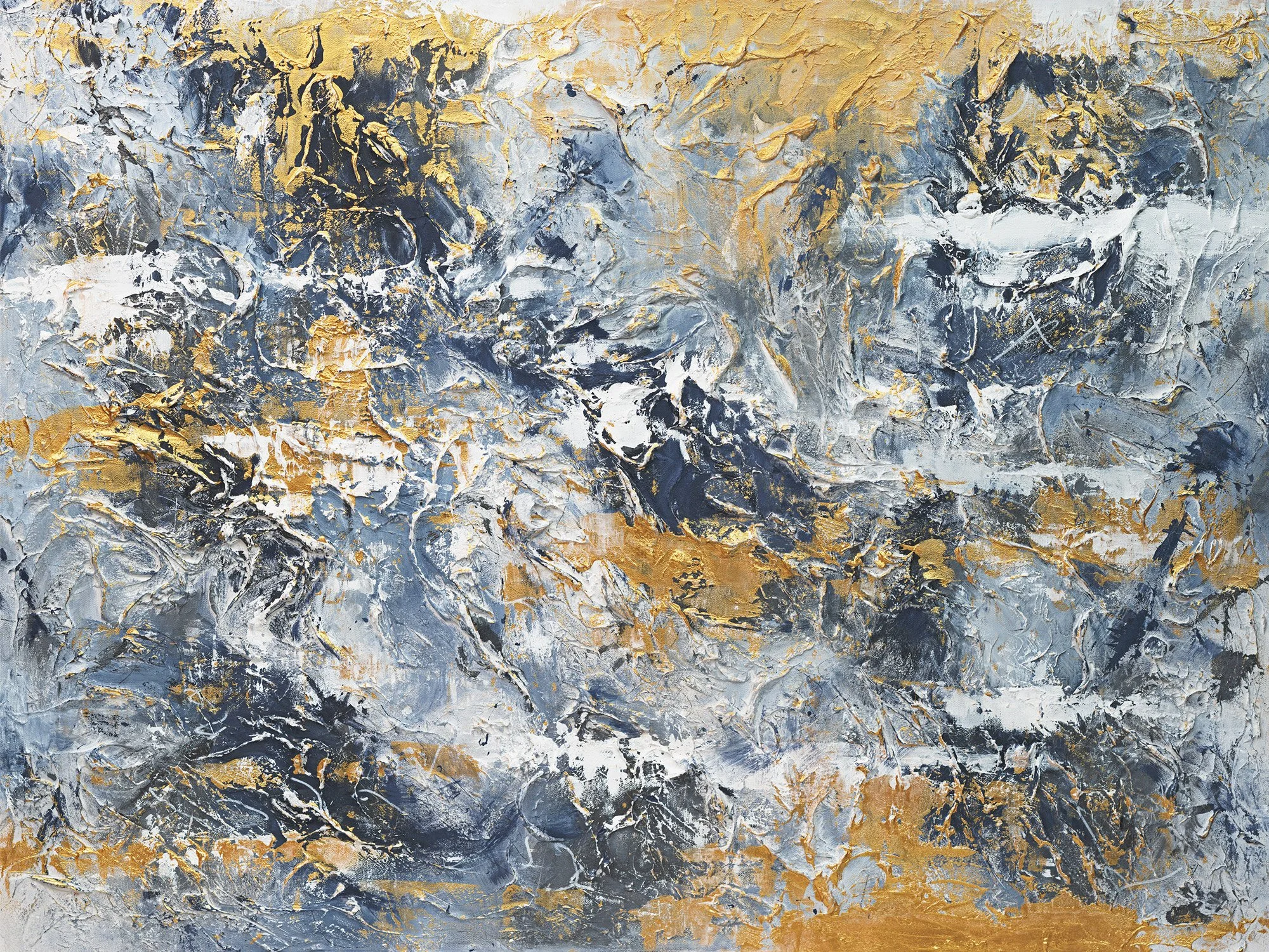 Golden Licious, mixed-media artwork by Samantha Paris Estes.