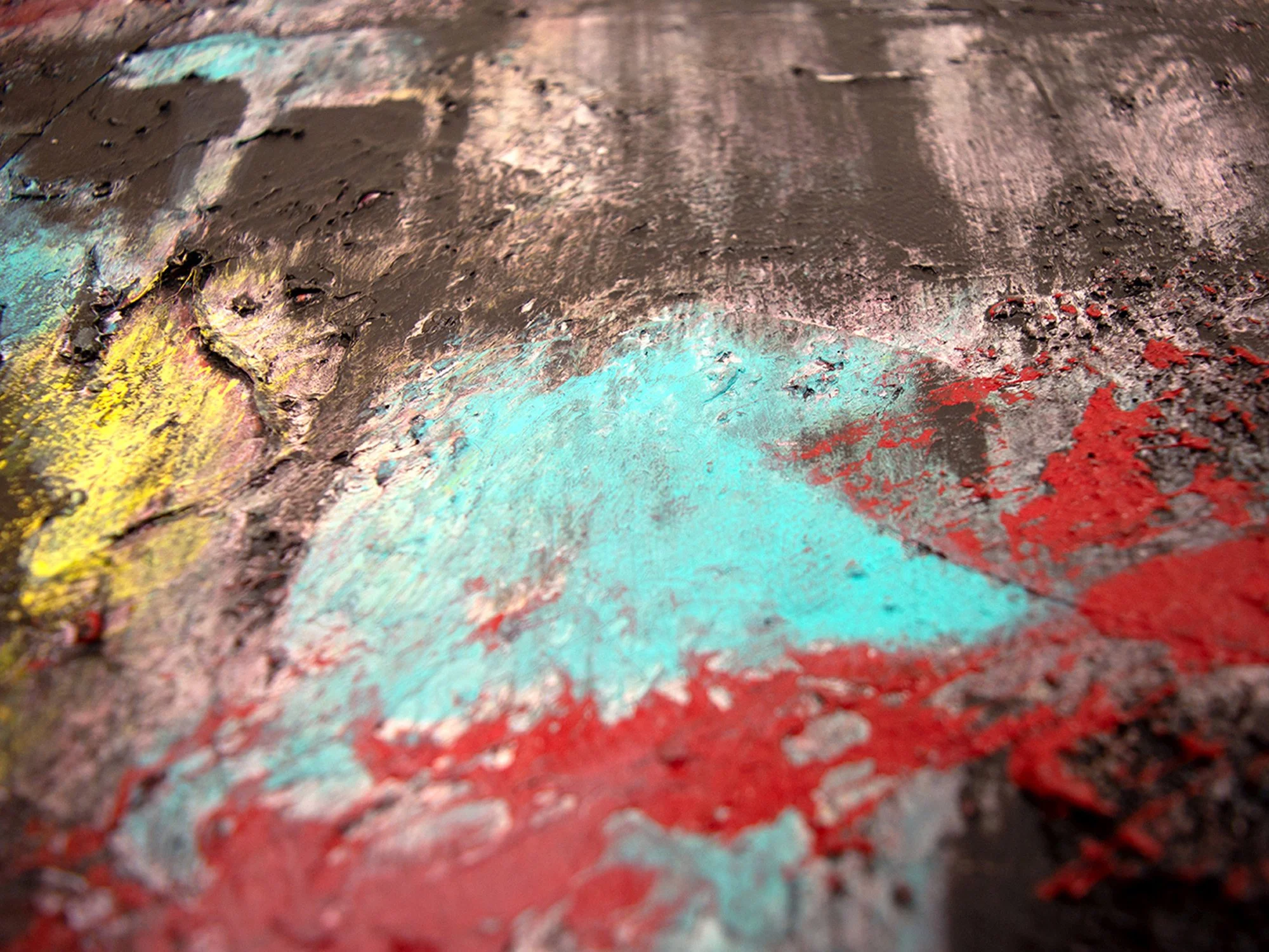 Close-up detail of texture in Street Smart by Samantha Paris Estes.