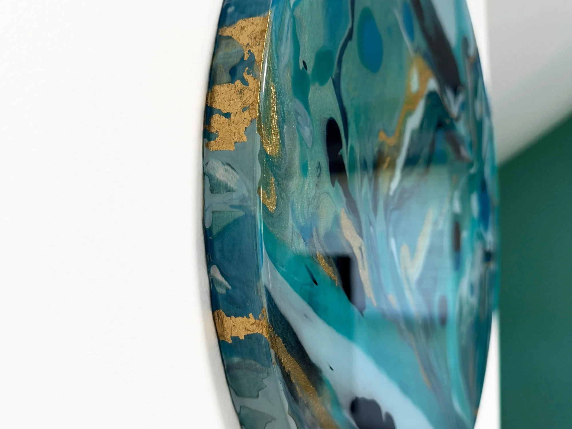 Close-up detail of texture of Into the Blue by Samantha Paris Estes.