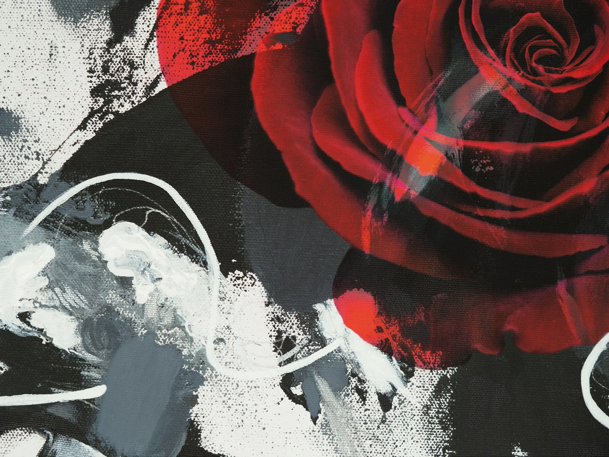 Close-up detail of texture from Go with the Flow 2.0 I mixed-media artwork