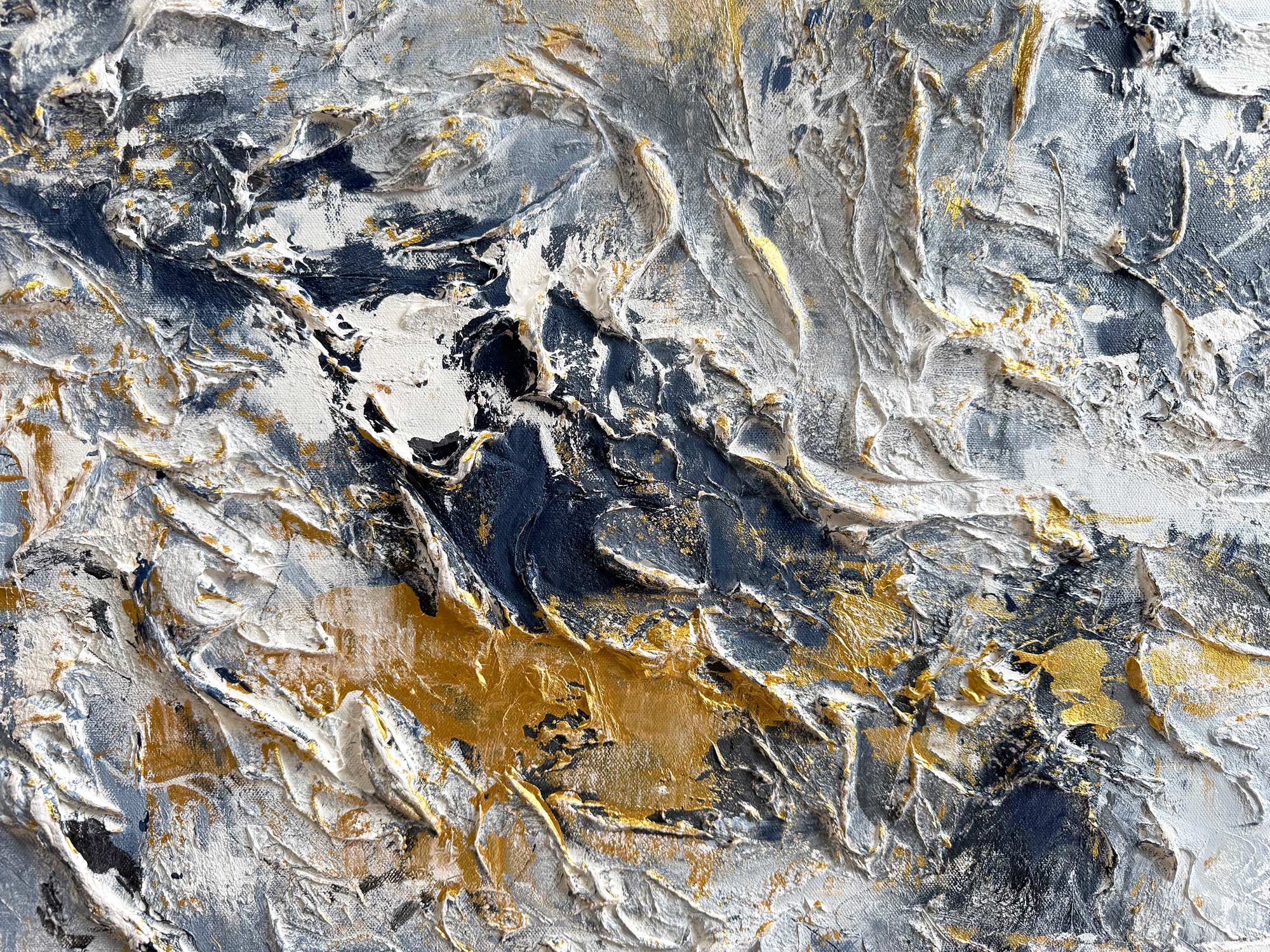 Close-up detail of texture in Golden Licious by Samantha Paris Estes.