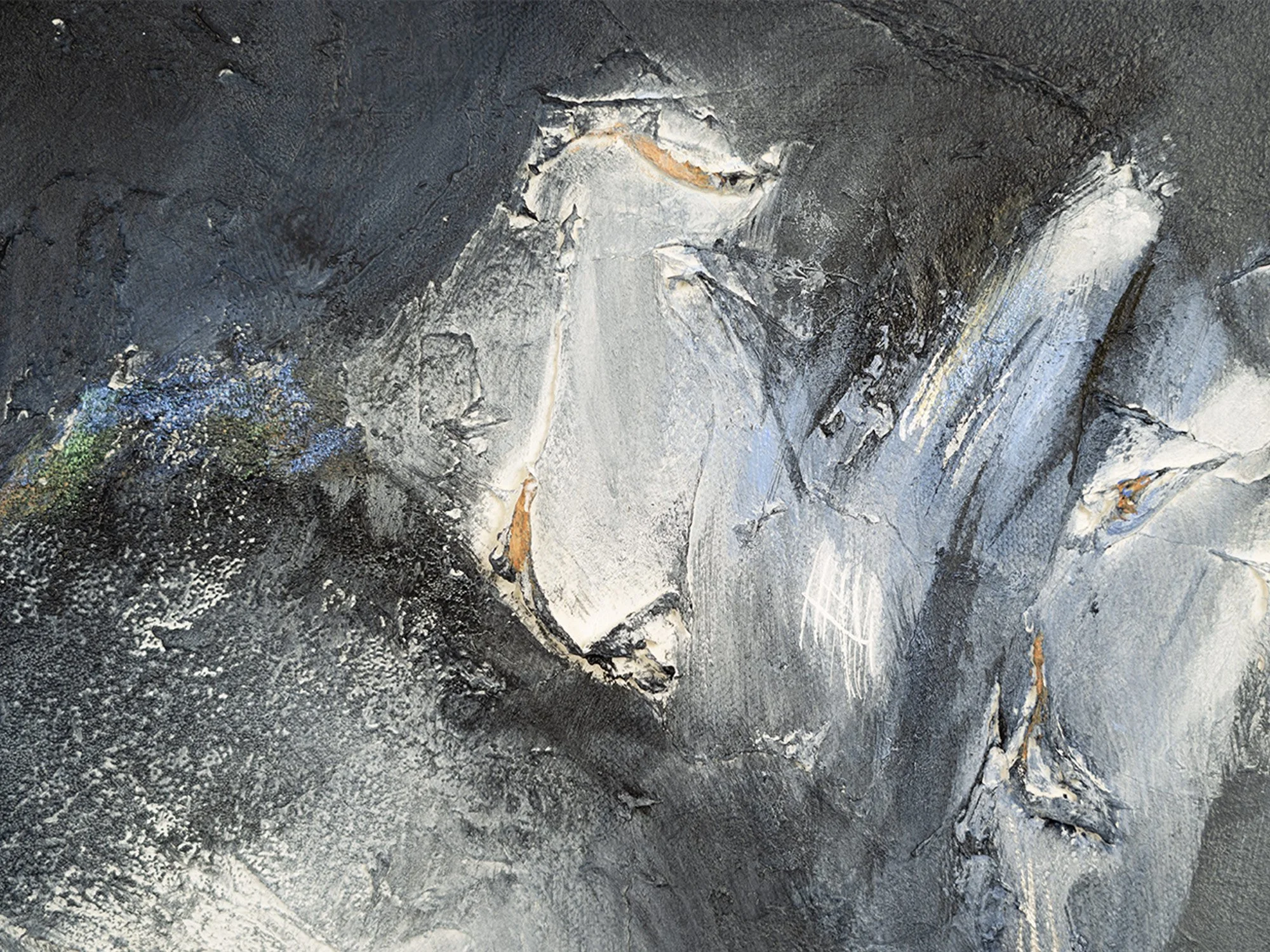 Close-up detail of texture in Breakthrough by Samantha Paris Estes.