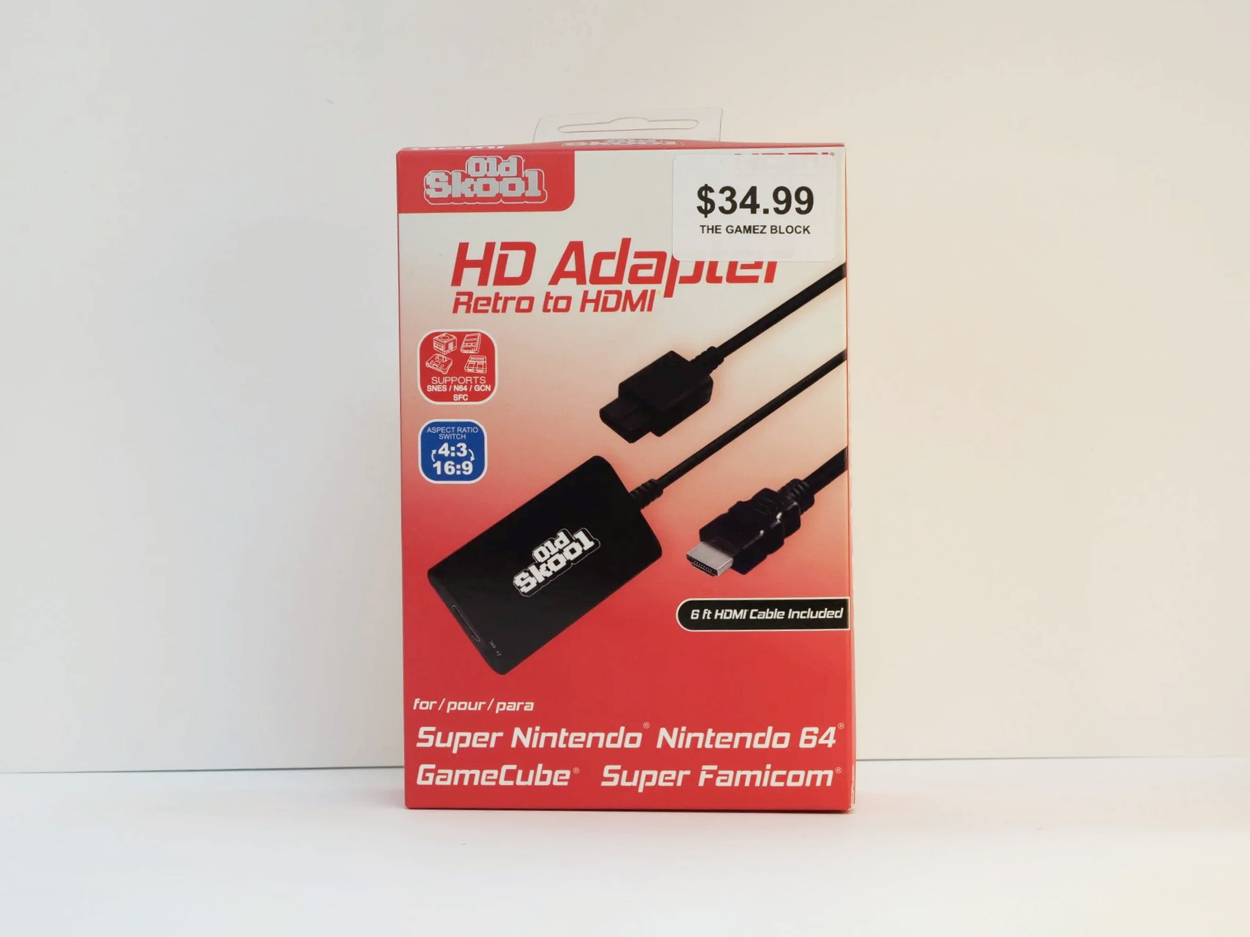 Old Skool HD Adapter for SNES, Nintendo 64, Gamecube, and Super Famicom - NIB