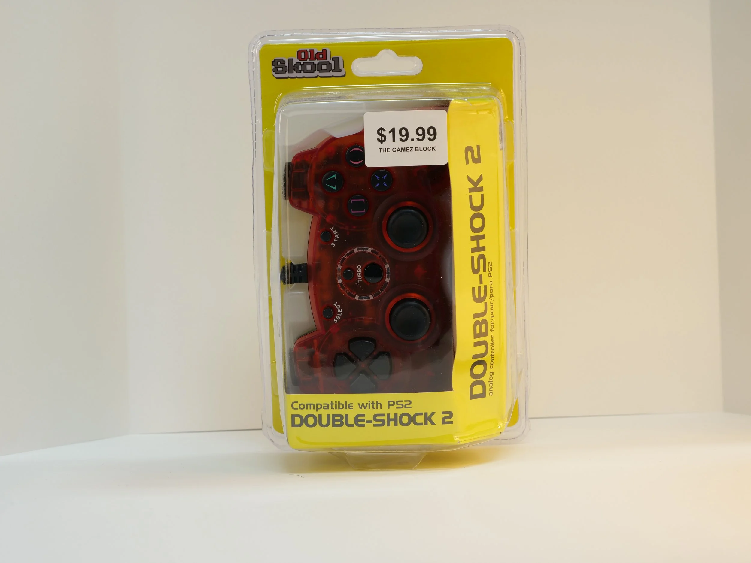 Old Skool Double Shock 2 PS2 Controller - Red - NIB