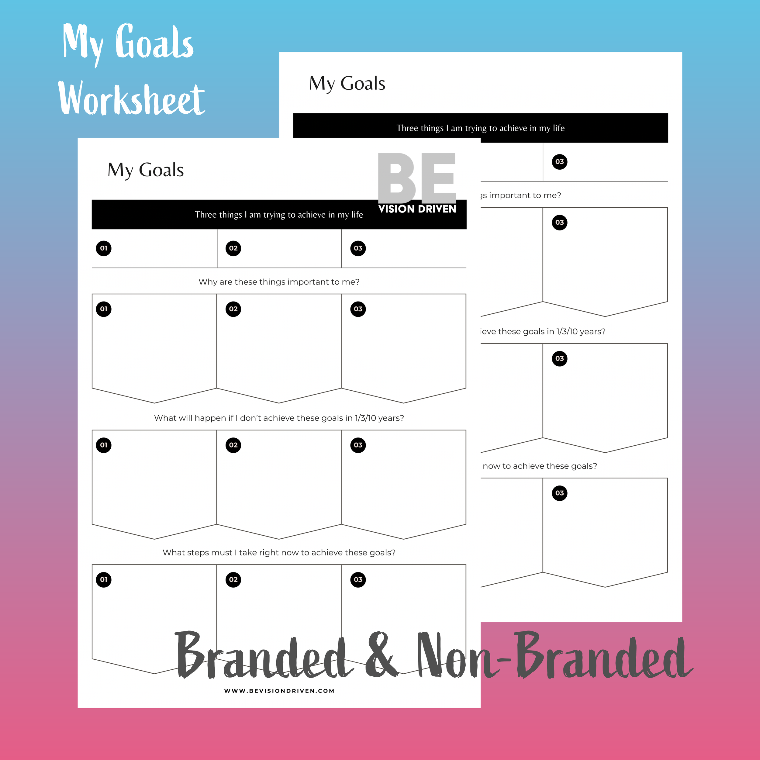 My Goals Worksheet Bundle