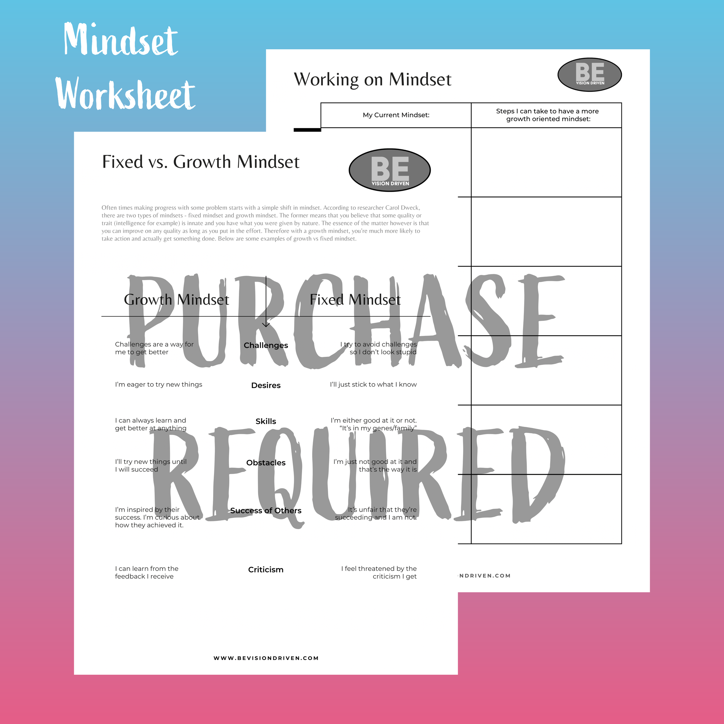 Mindset Worksheet
