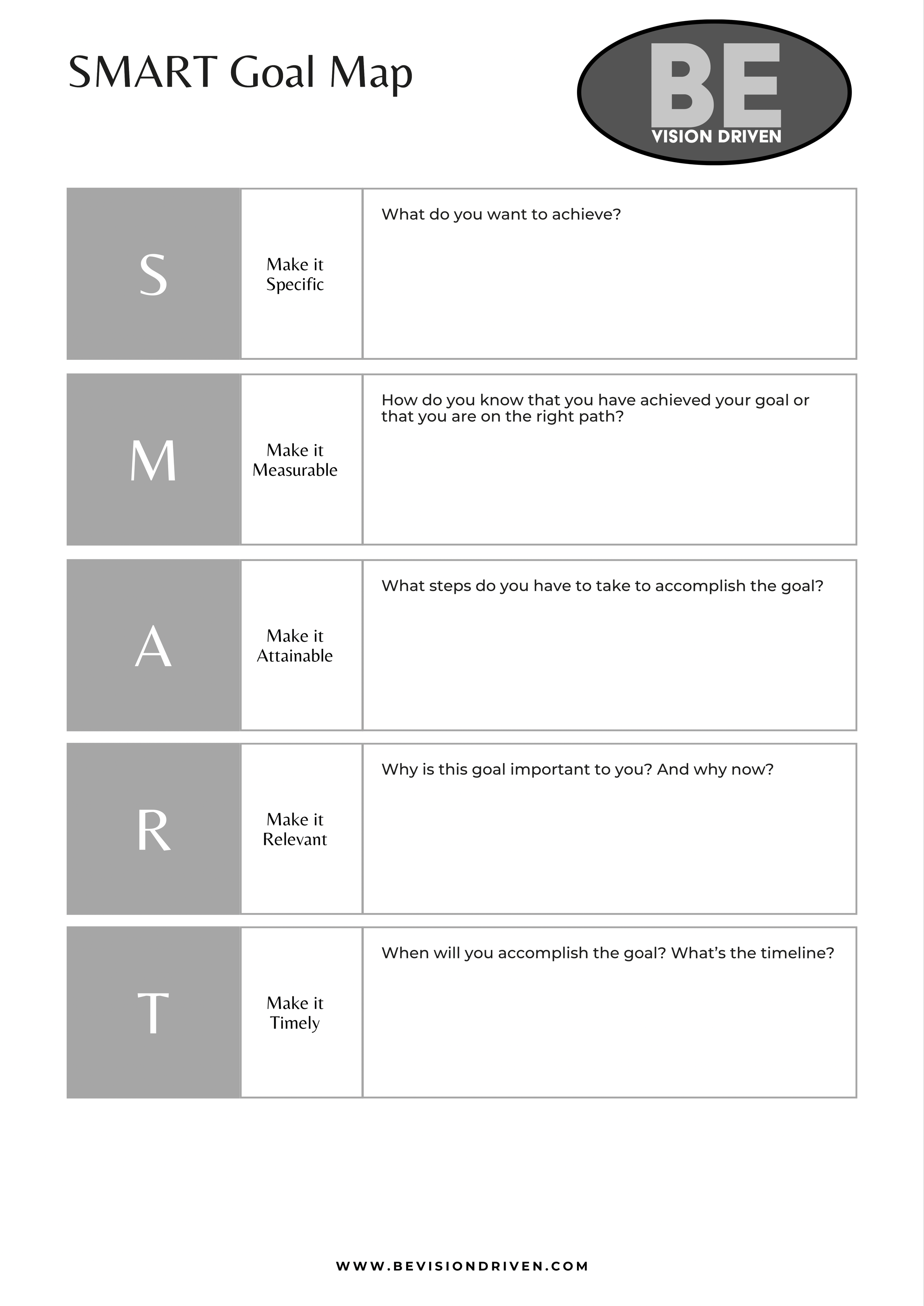 SMART GOAL WORKSHEET