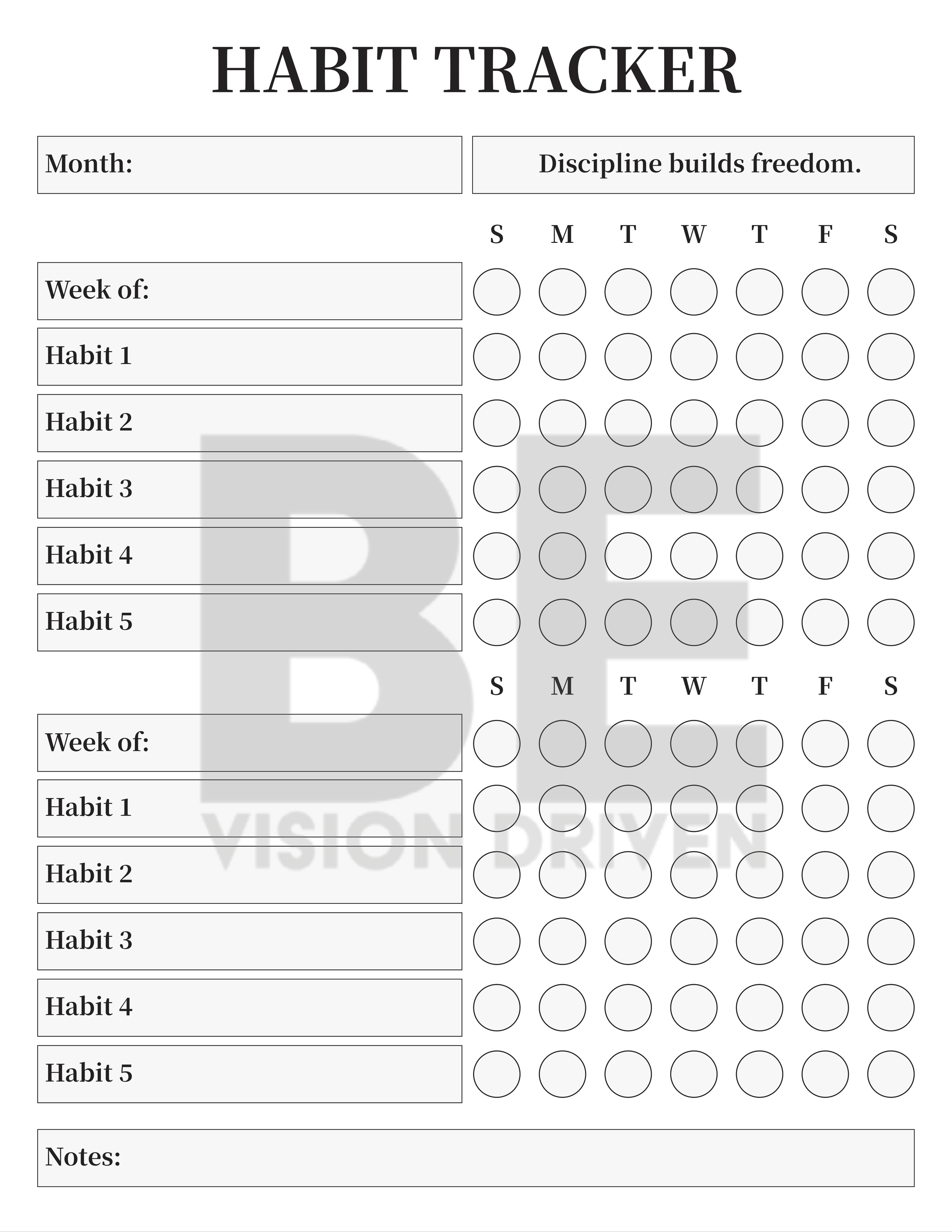 Daily Habit Tracker - FREE Version