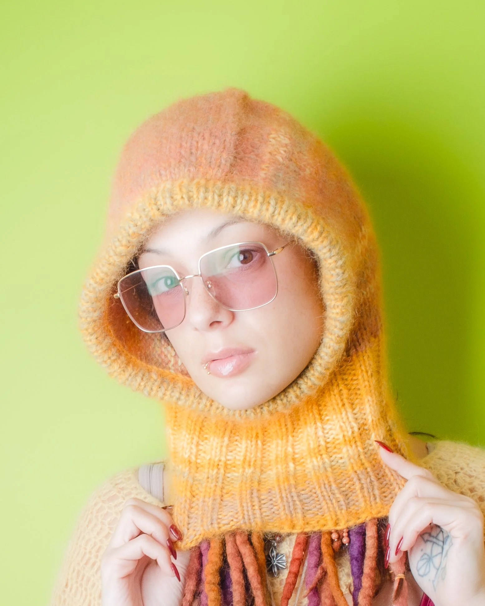 Hand knit balaclava 4