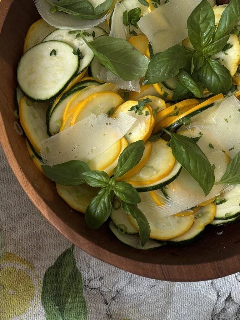 Courgette Salad with Pecorino Romano | Devour by Lidija