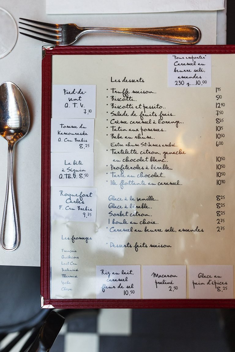Menu at Restaurant L'Express in Montreal | Devour by Lidija