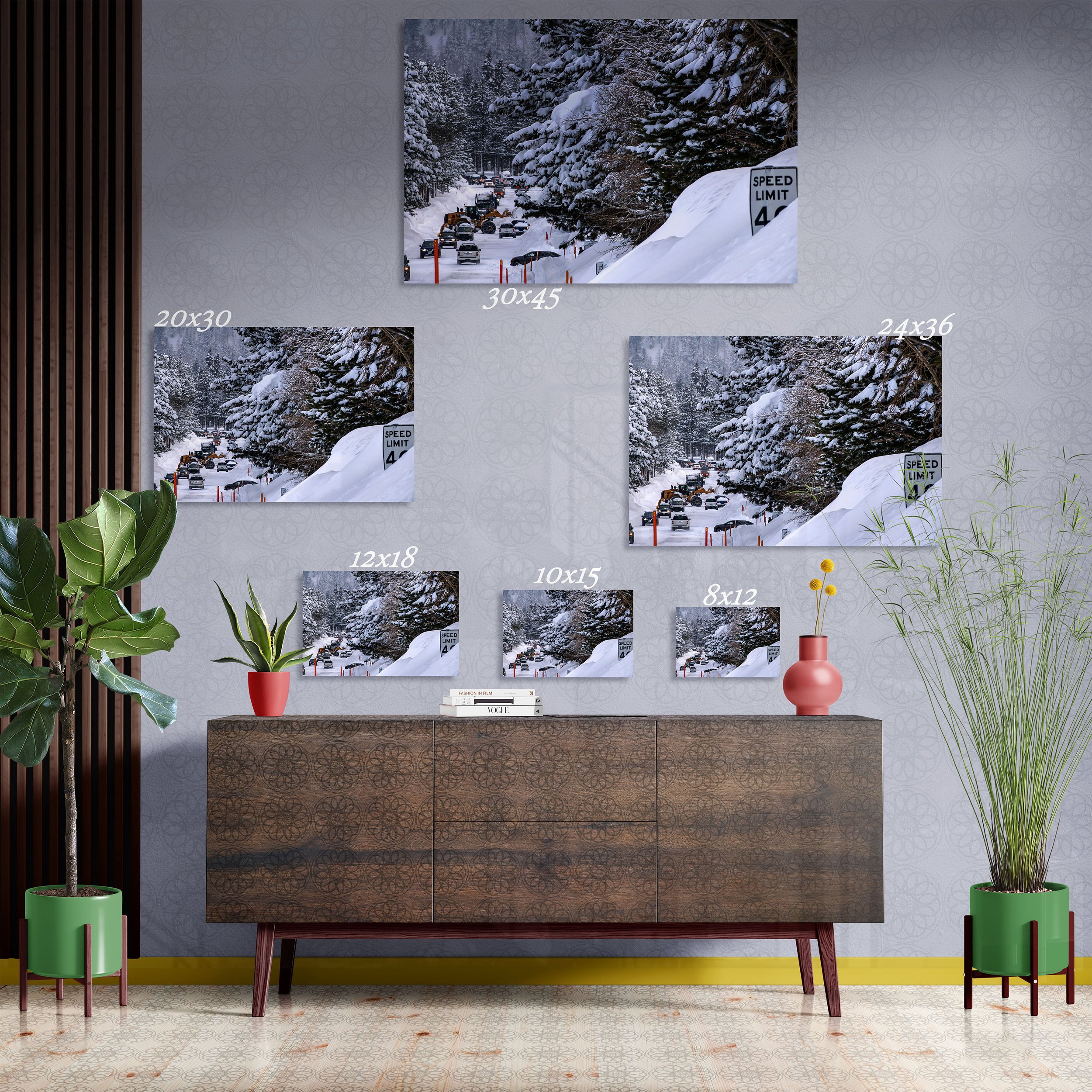 Deep Snow and Traffic - Fine Art Print