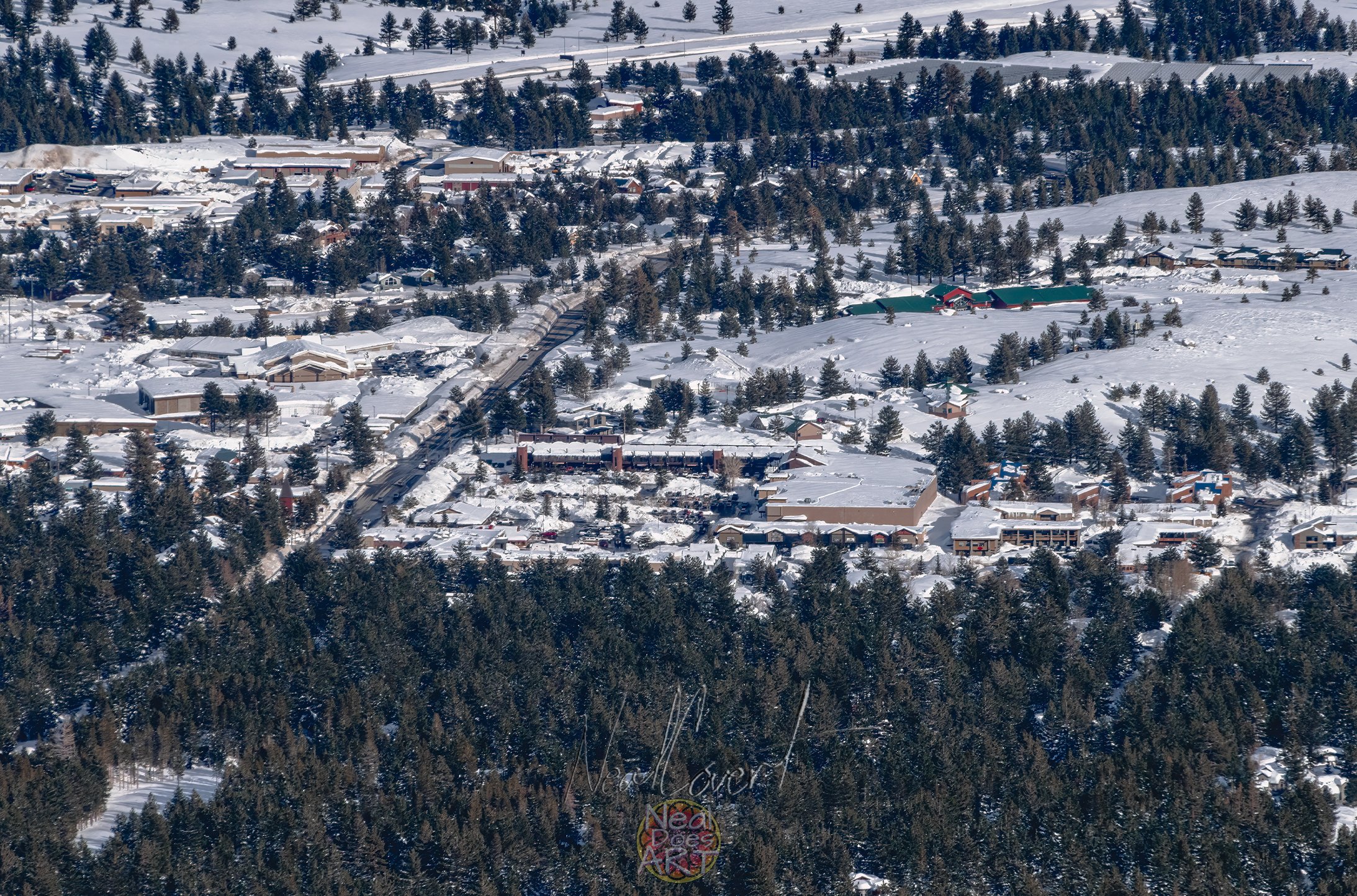 Lower Meridian Blvd in the Snow