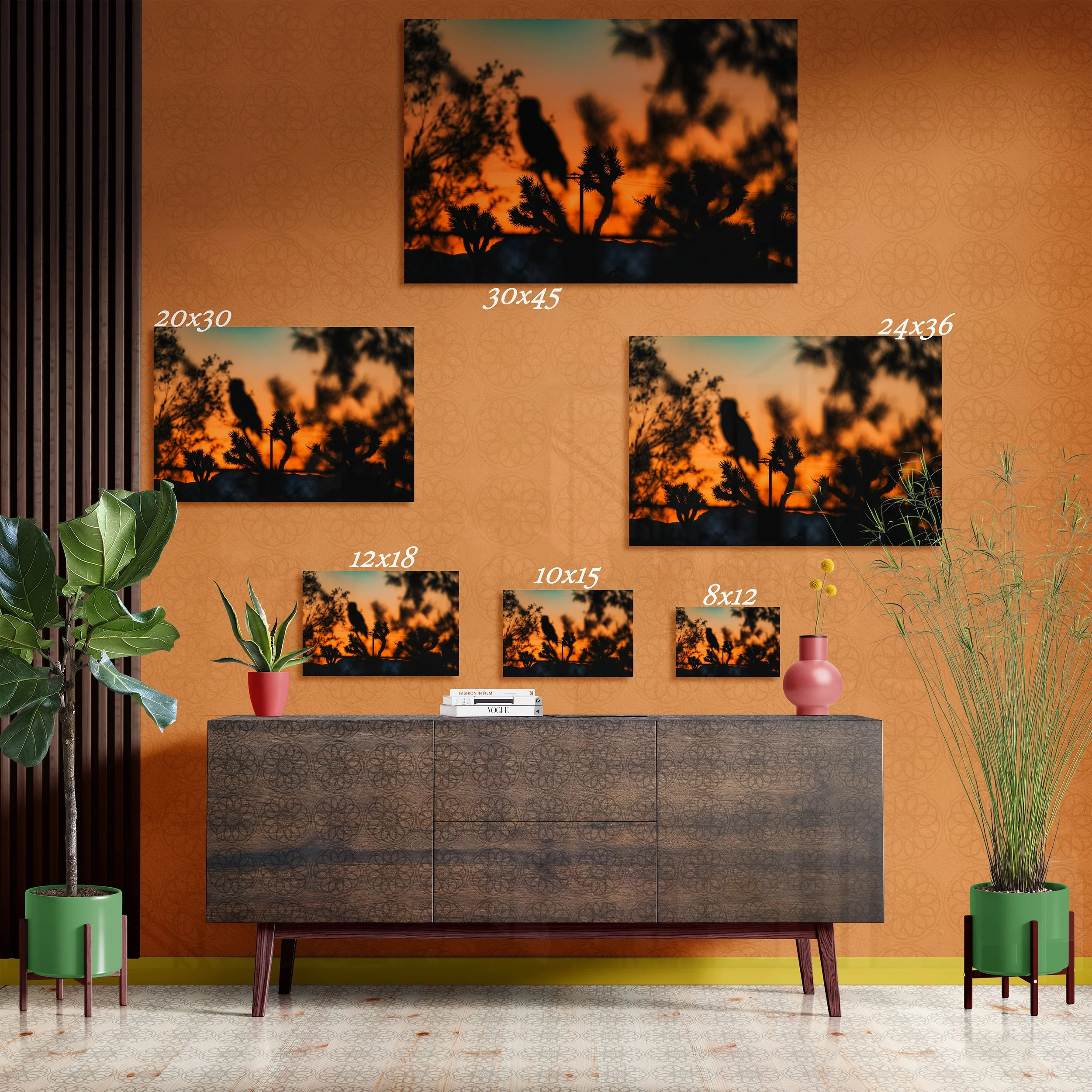 Joshua Tree Sunset Silhouette - Fine Art Print