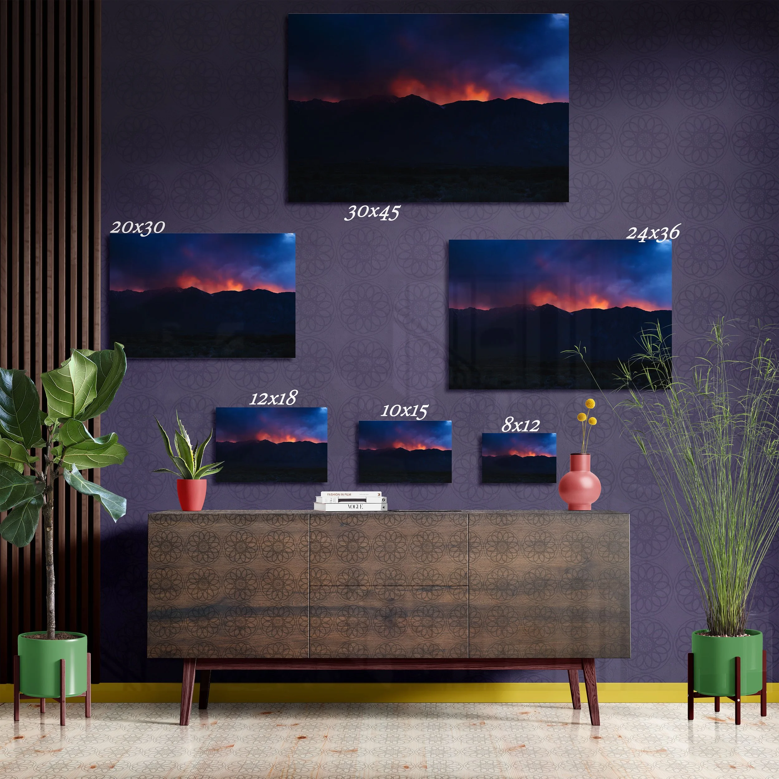 Fire on the Mountain Sunset - Fine Art Print