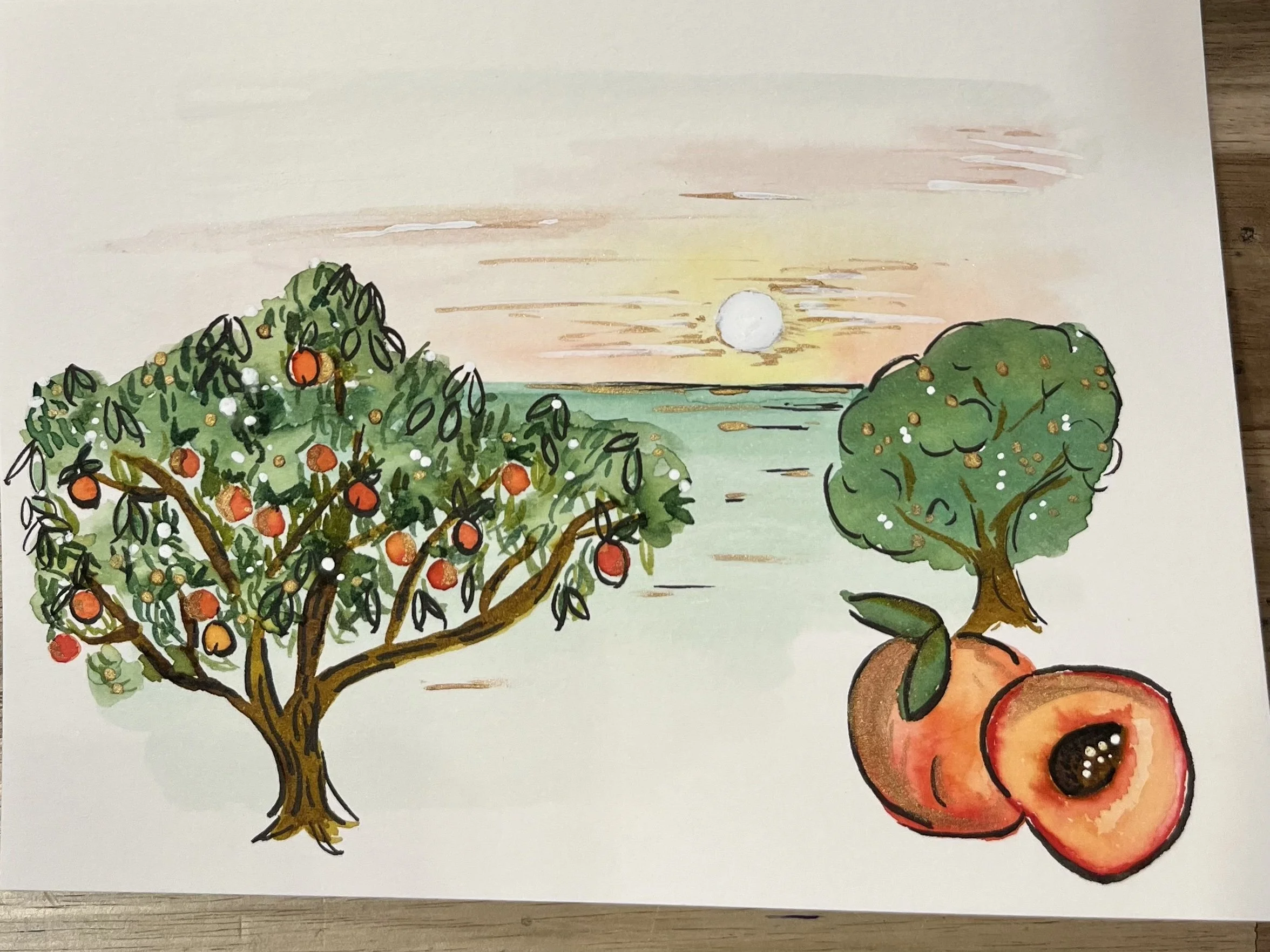 Custom Handpainted Card