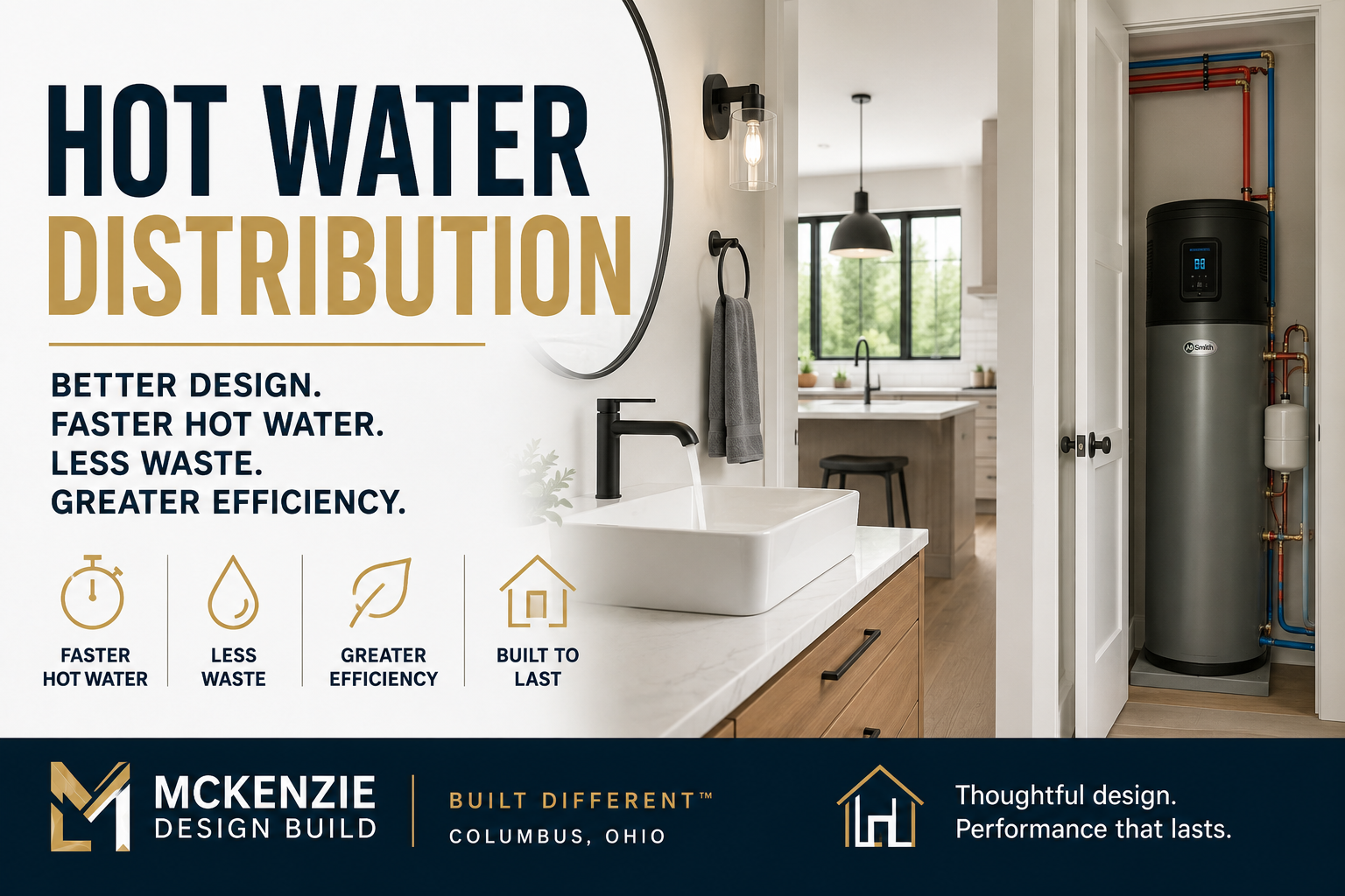 Hot Water Distribution: Better Design for Faster Hot Water, Less Waste, and Greater Efficiency