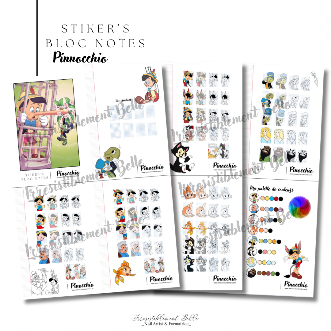 Stickers Bloc Notes Pinocchio