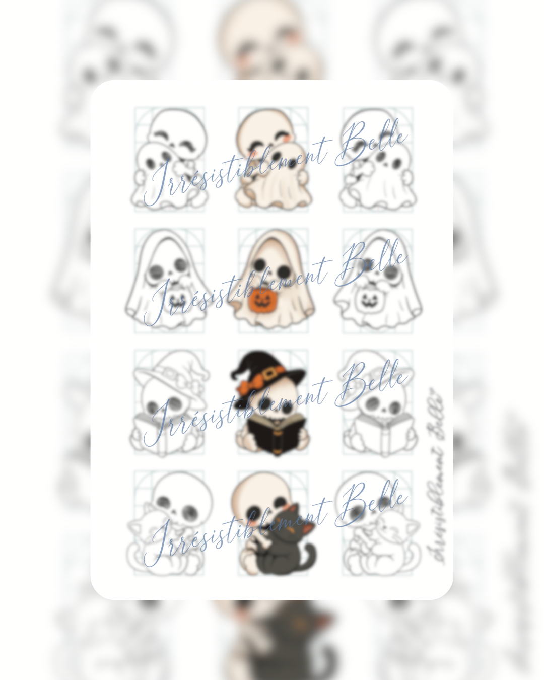 Irrésistible Card _ Fantômes mignons de Halloween
