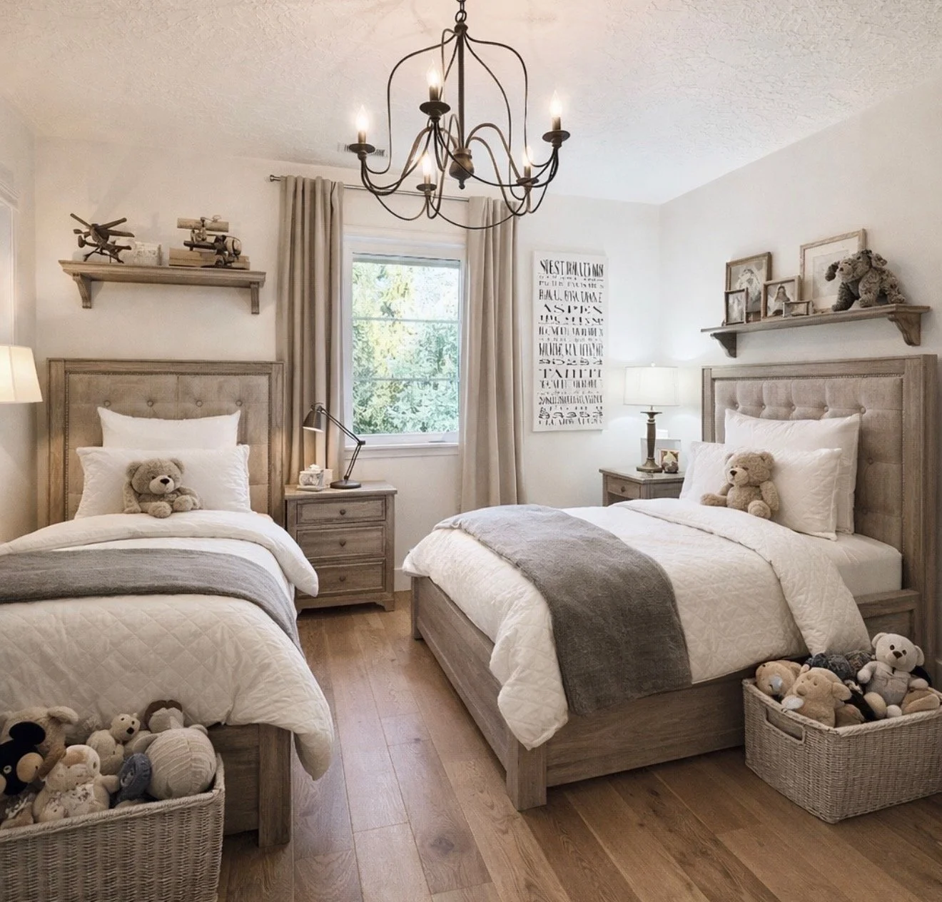 Upstairs South Bedroom as Children's Room, with en suite Bath