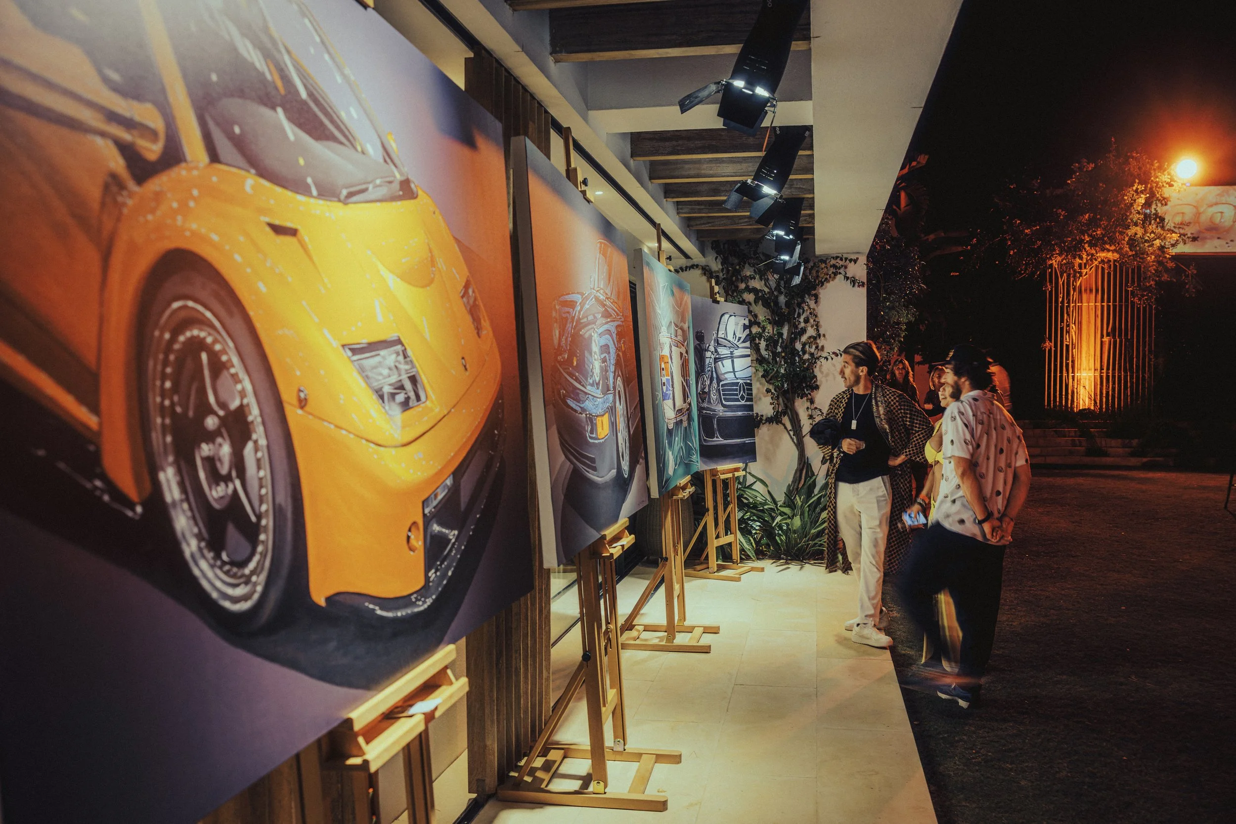 Worked with Manu Campa to create a bespoke art exhibition for the party