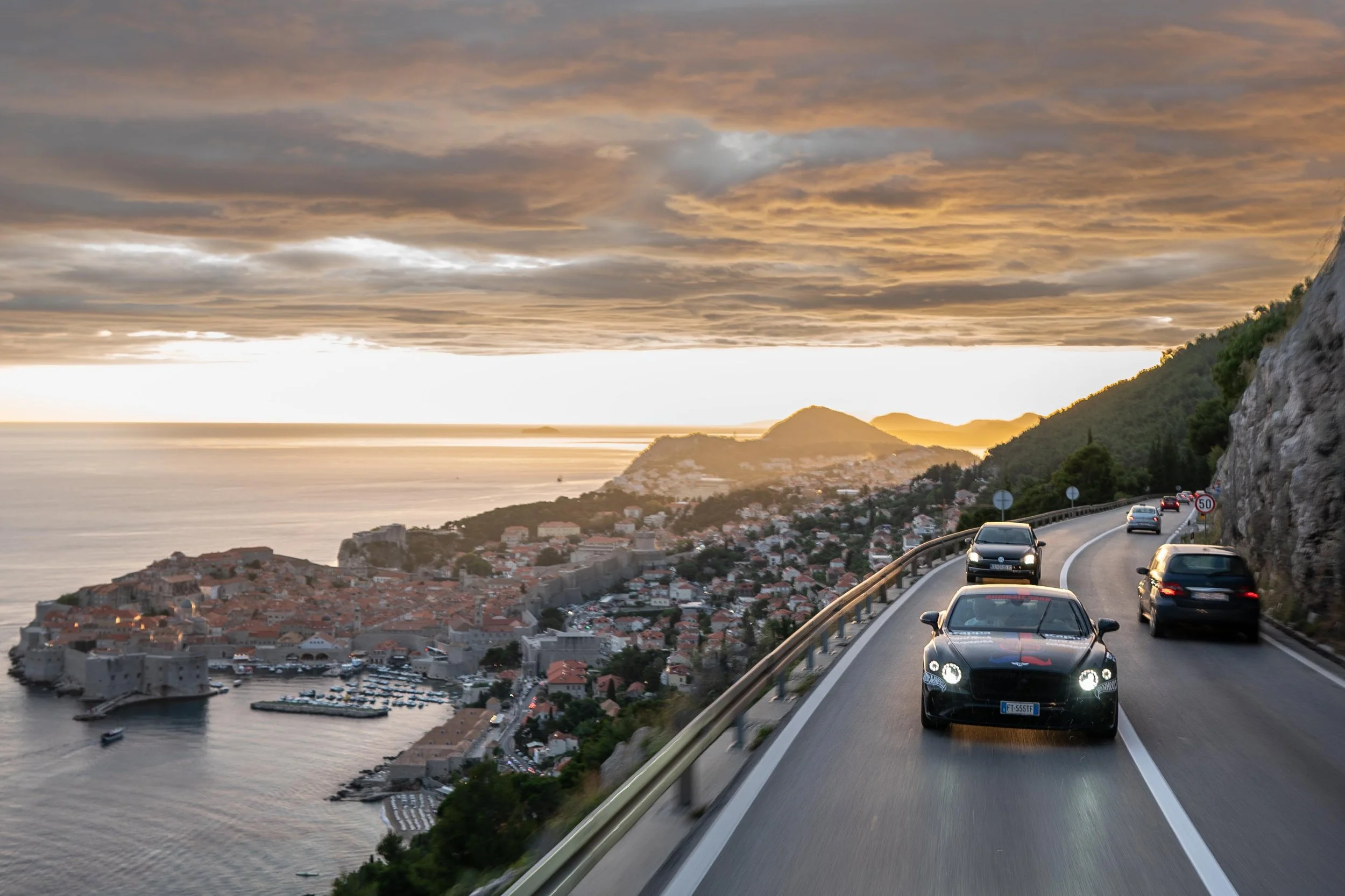 Cars continue their journey across Croatia