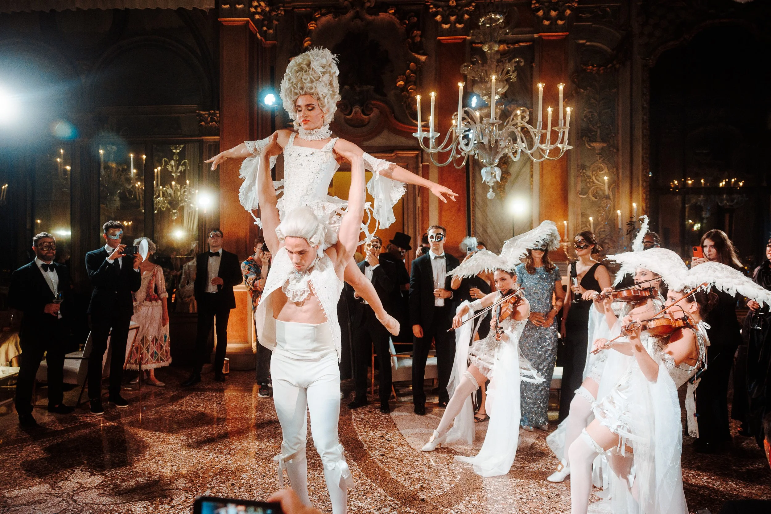 Traditional Venetian entertainment during the Gumball 3000 Foundation Gala Dinner & Auction