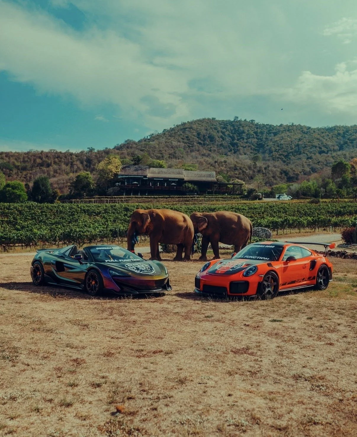 Lunch checkpoint at Monsoon Valley Vineyard, Thailand