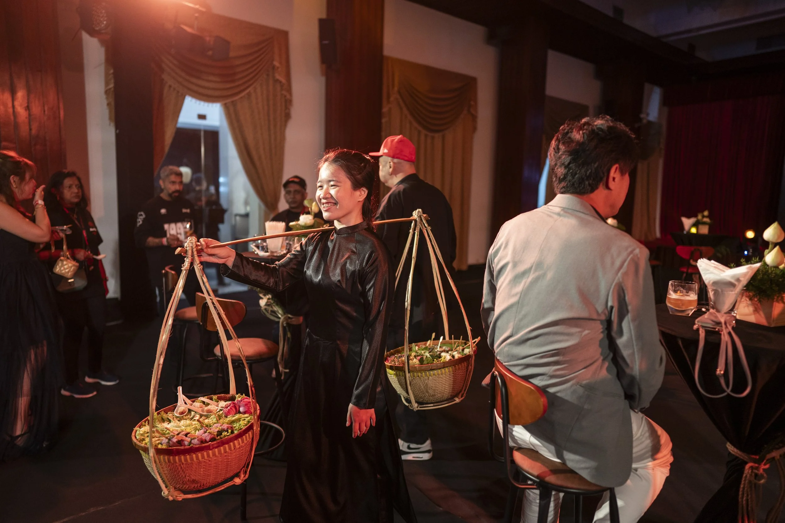 Traditional canapés served at the Launch Party