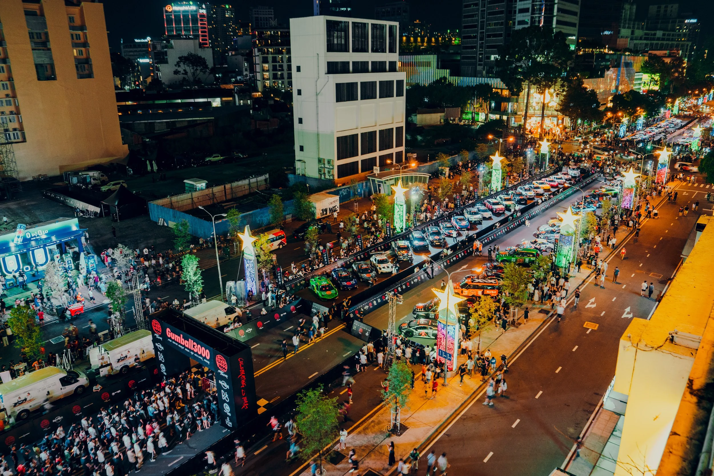 Gumball Display Grid by night