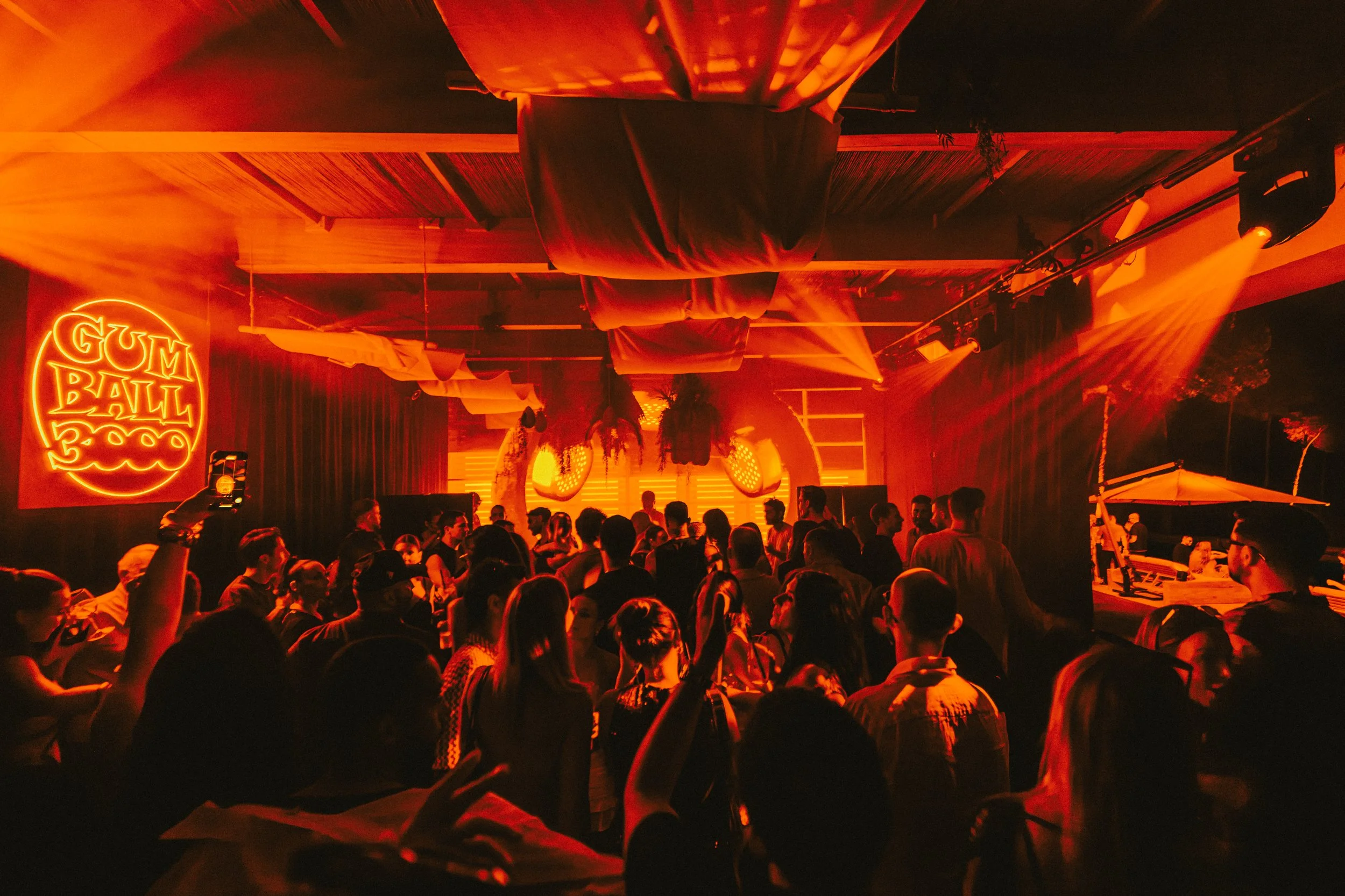 Indoor club area built into the villa's terrace with sound proofing walls