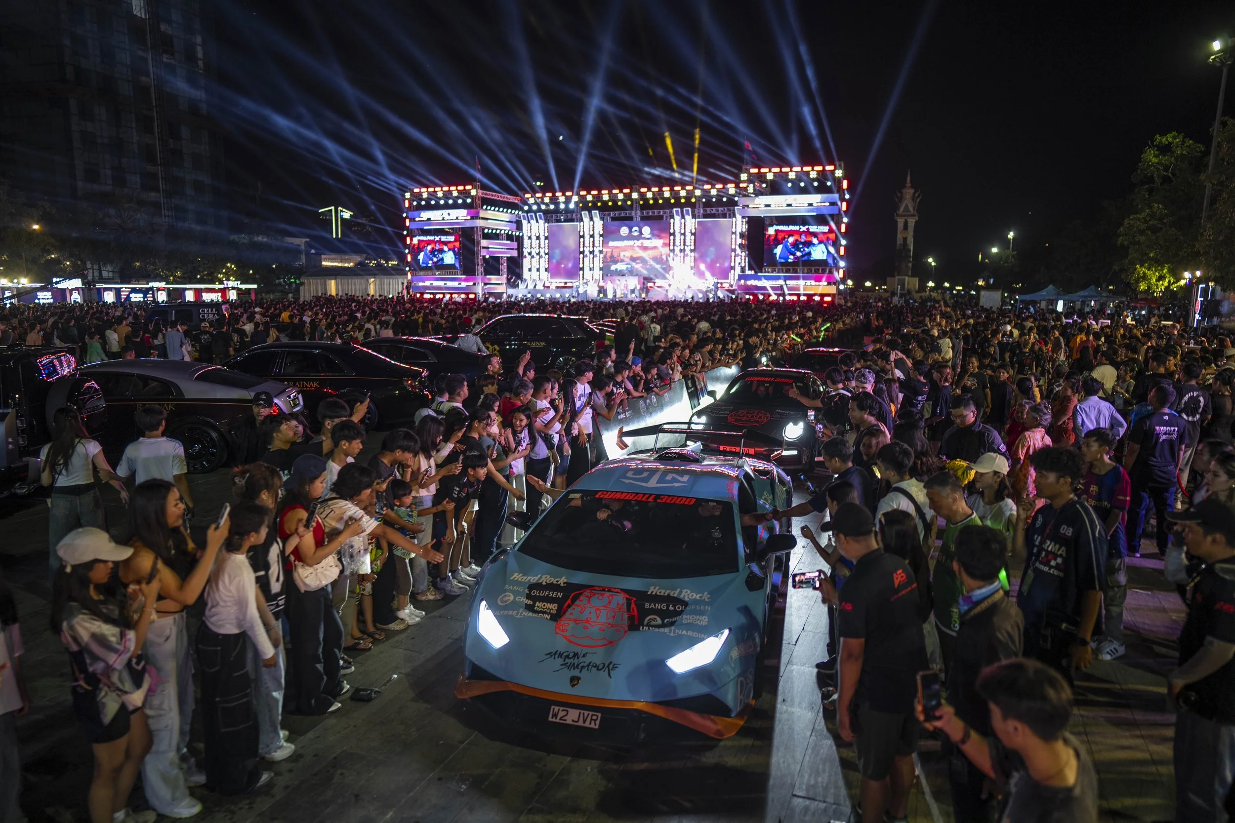 Car arrivals in Phnom Penh, Cambodia